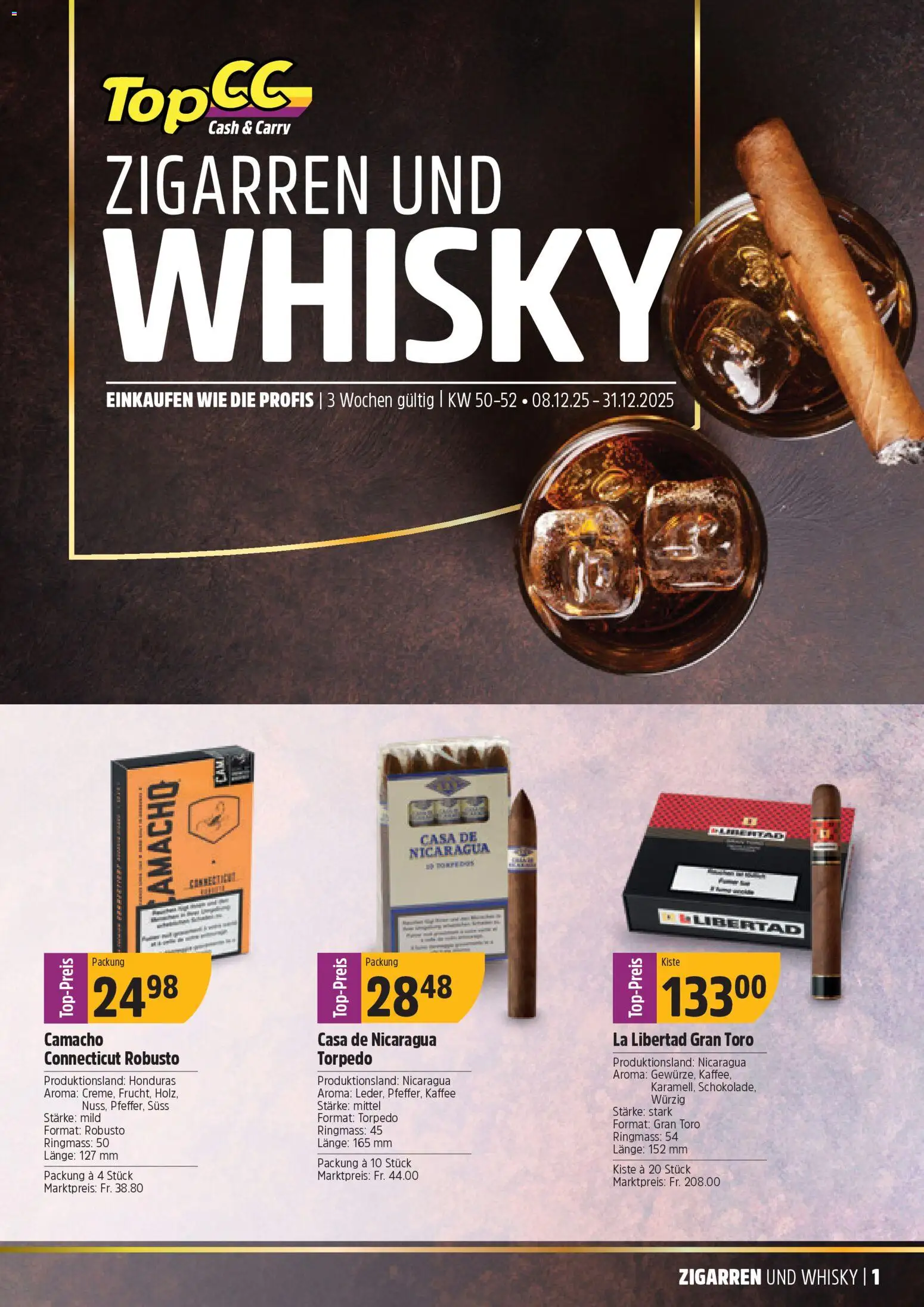 TopCC Aktionen Whisky - Seite 1- gültig ab 08.12.2025