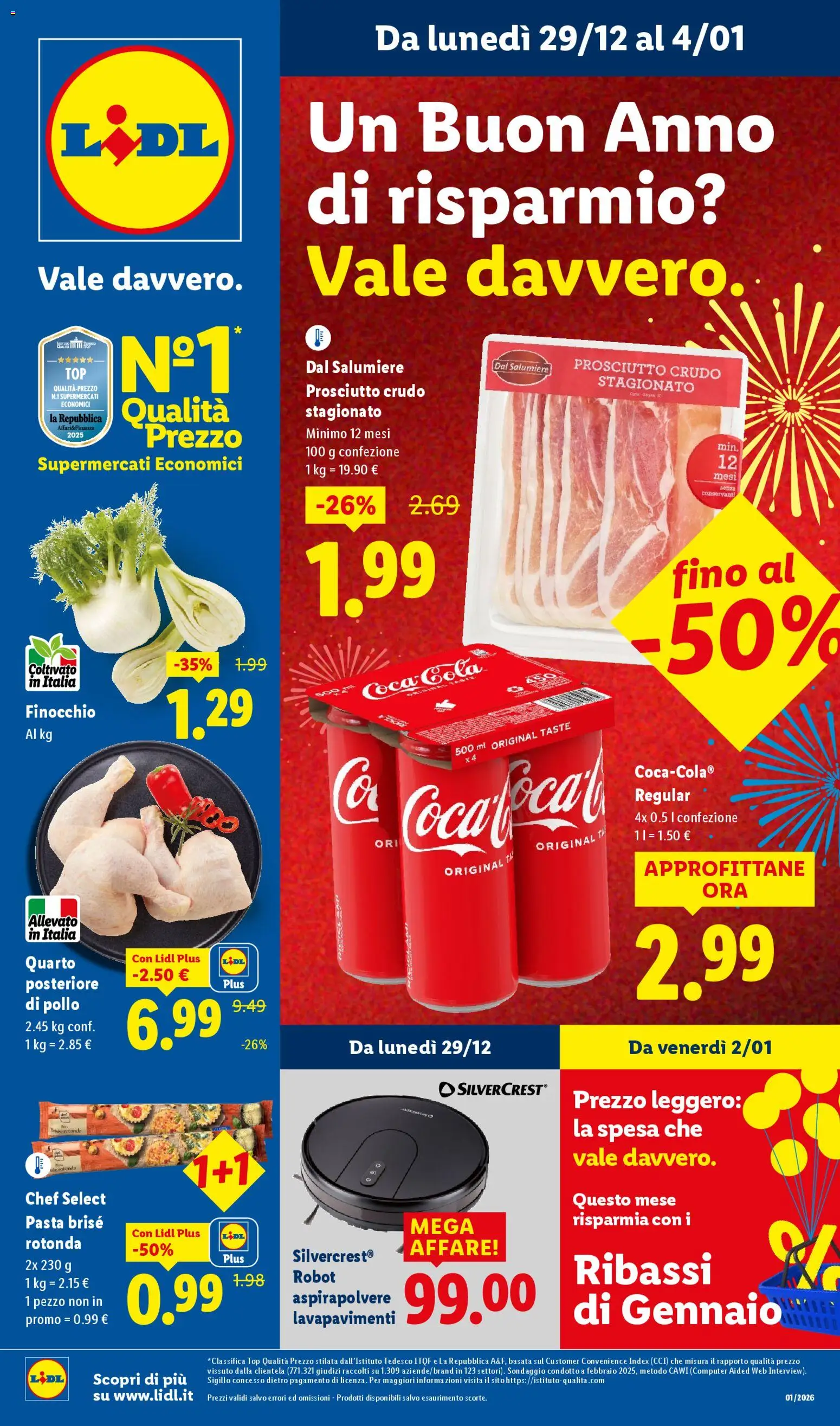 Volantino Lidl	 - pagina 1 - valido dal 29/12/2025