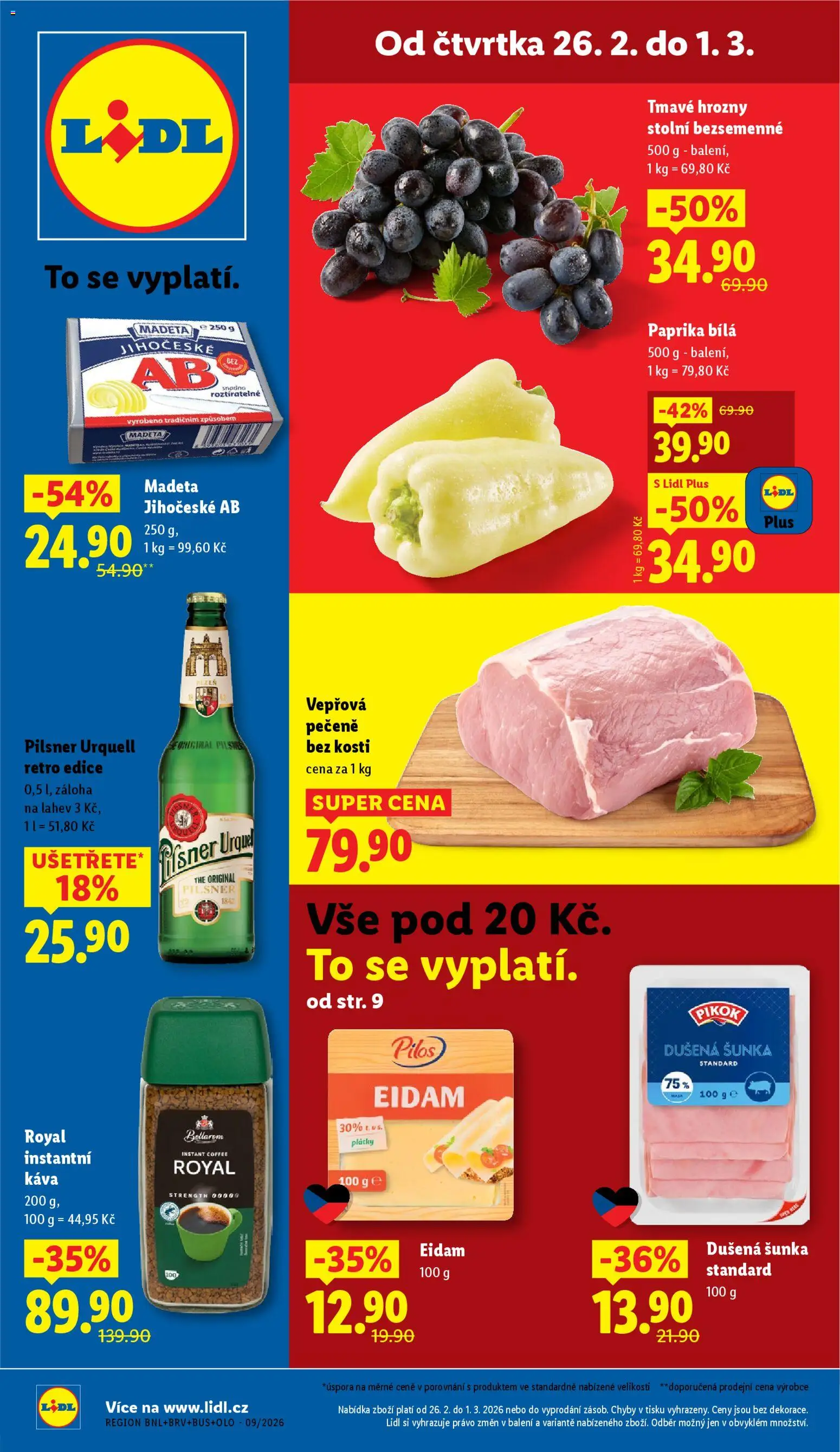 Lidl leták - strana 1- platný od 26.02.2026