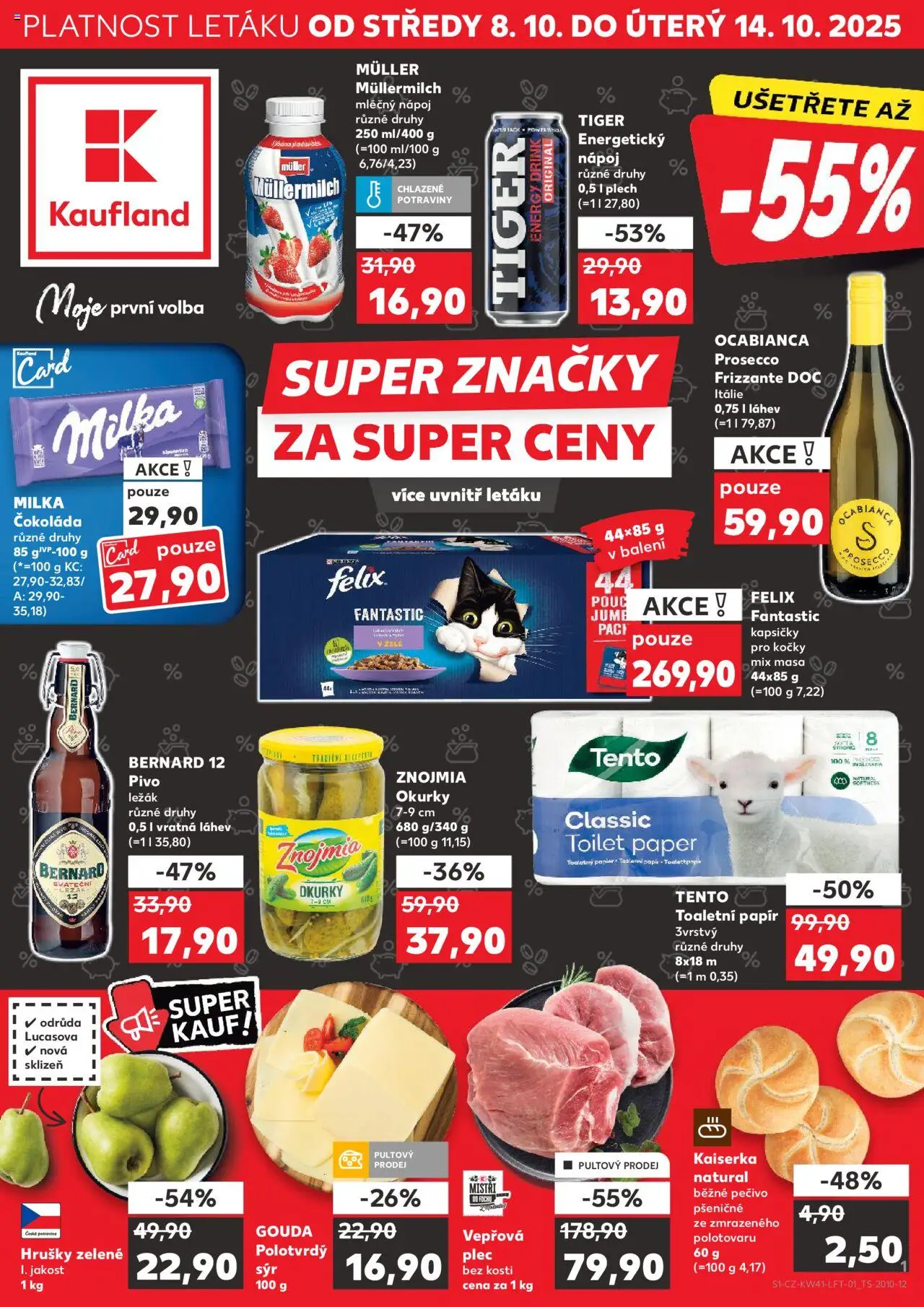 Kaufland leták - strana 1- platný od 08.10.2025