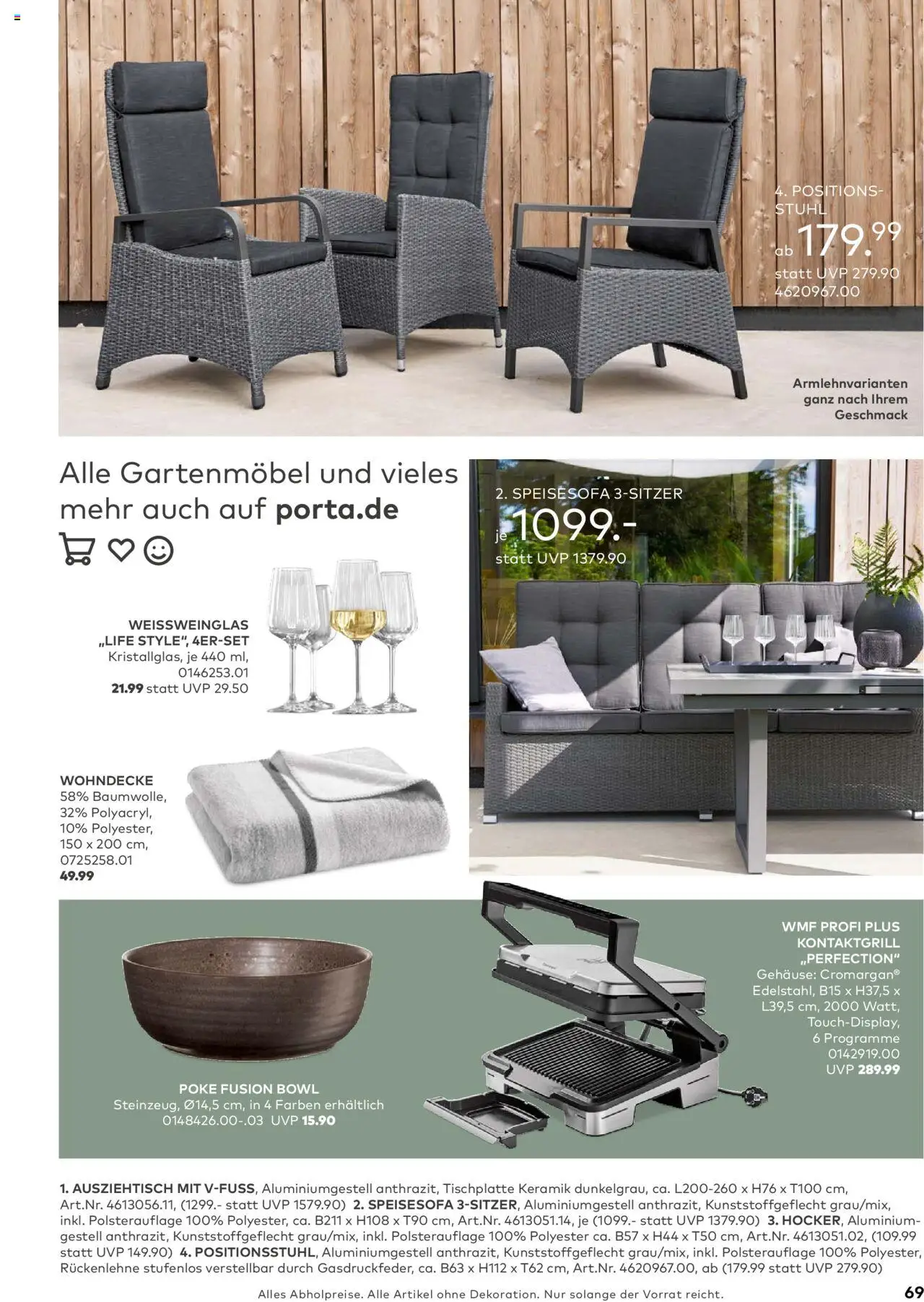 Porta! - Outdoor - Gartenmöbelkatalog 2025 - Seite 69 - gültig ab 02.03.2025