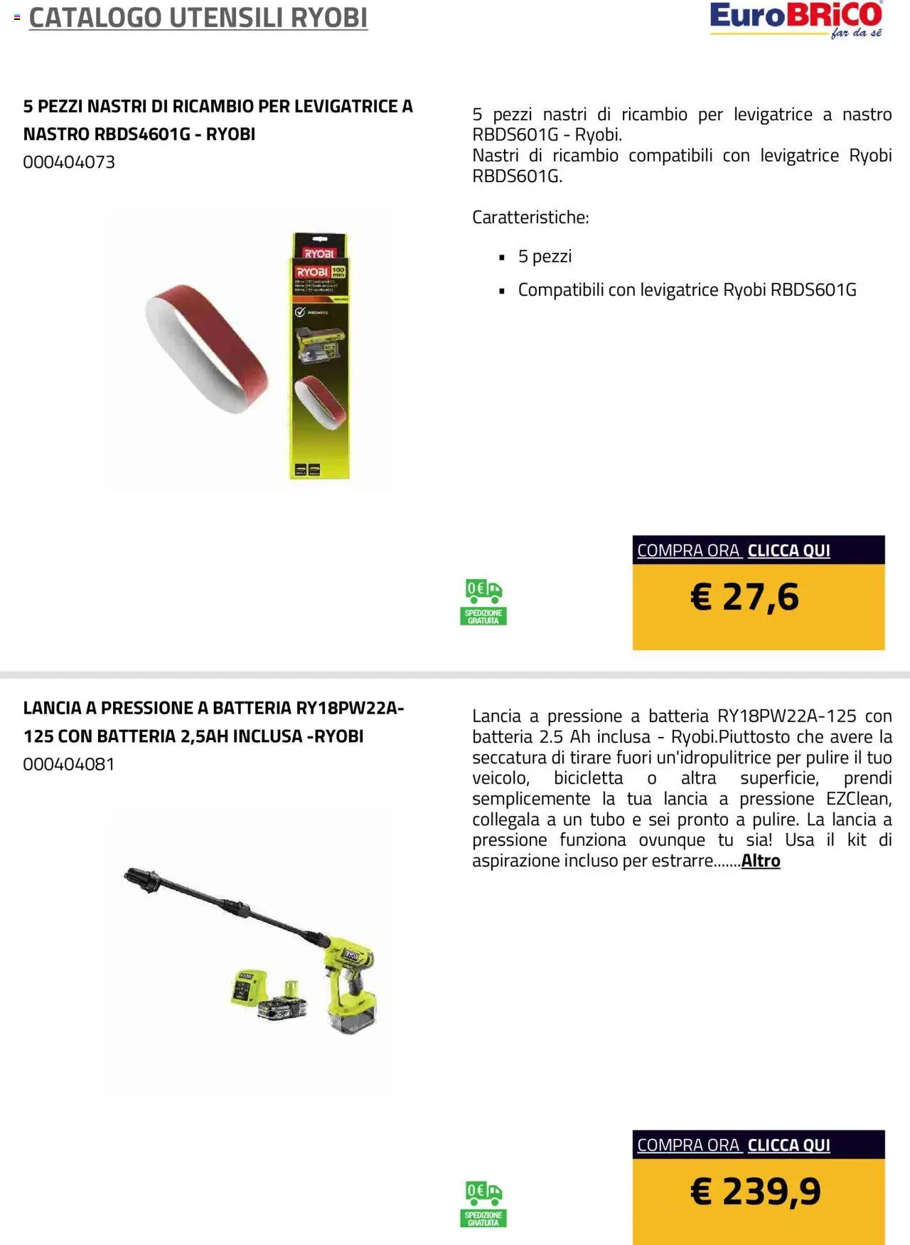 Eurobrico Utensili Ryobi catalogo - pagina 34 - valido dal 23/07/2025