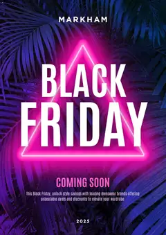 Preview Markham Black Friday Notice valid from 26/10/2025