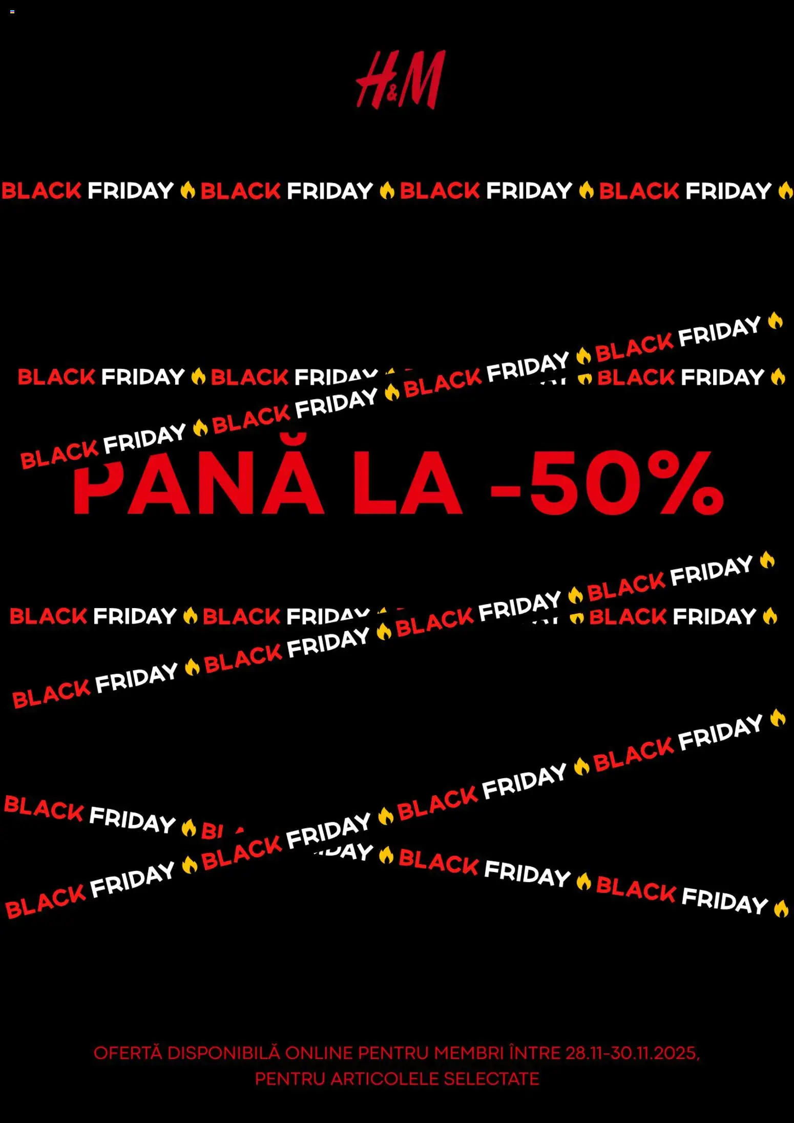 H&M Black Friday - pagina 1- valabil de la 28.11.2025