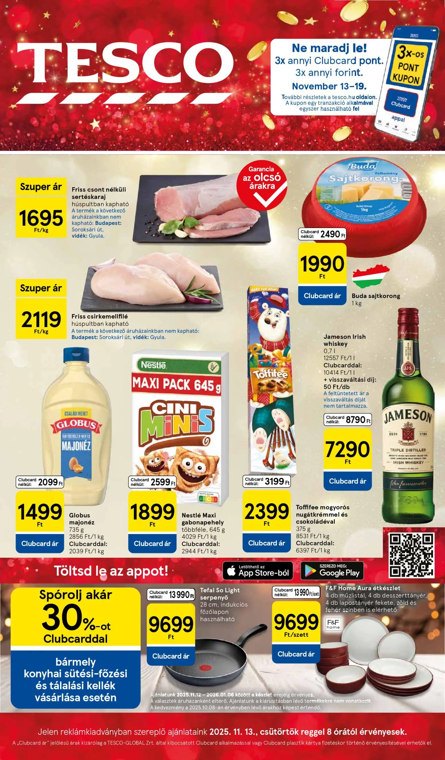 Tesco Hipermarket - Akciós újság  - 1oldal - érvényes 2025.11.13.-tól