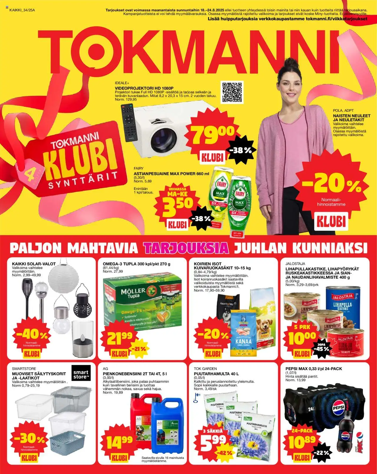 Tokmanni tarjoukset - sivu 1- voimassa alkaen 18/08/2025