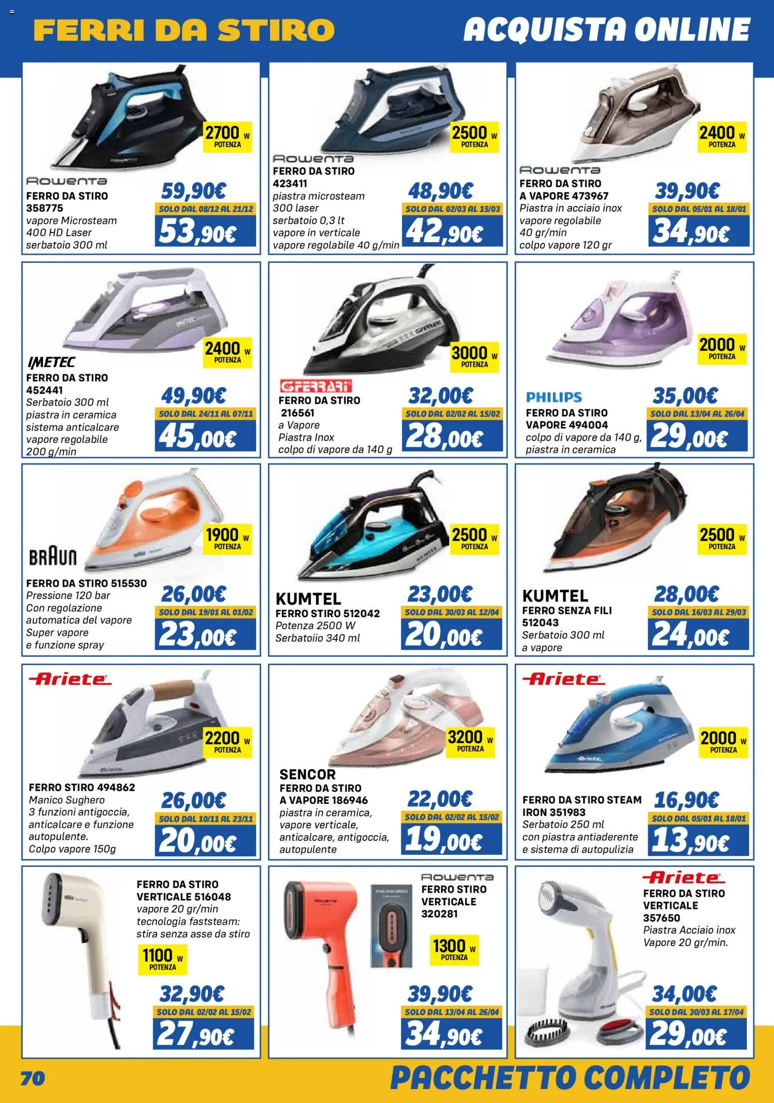 Orizzonte Elettrodomestici catalogo - pagina 70 - valido dal 01/11/2025