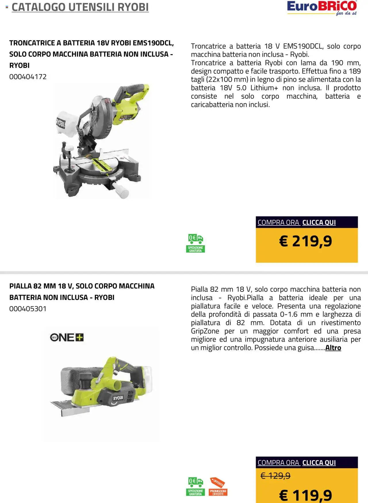 Eurobrico Utensili Ryobi catalogo - pagina 55 - valido dal 23/07/2025