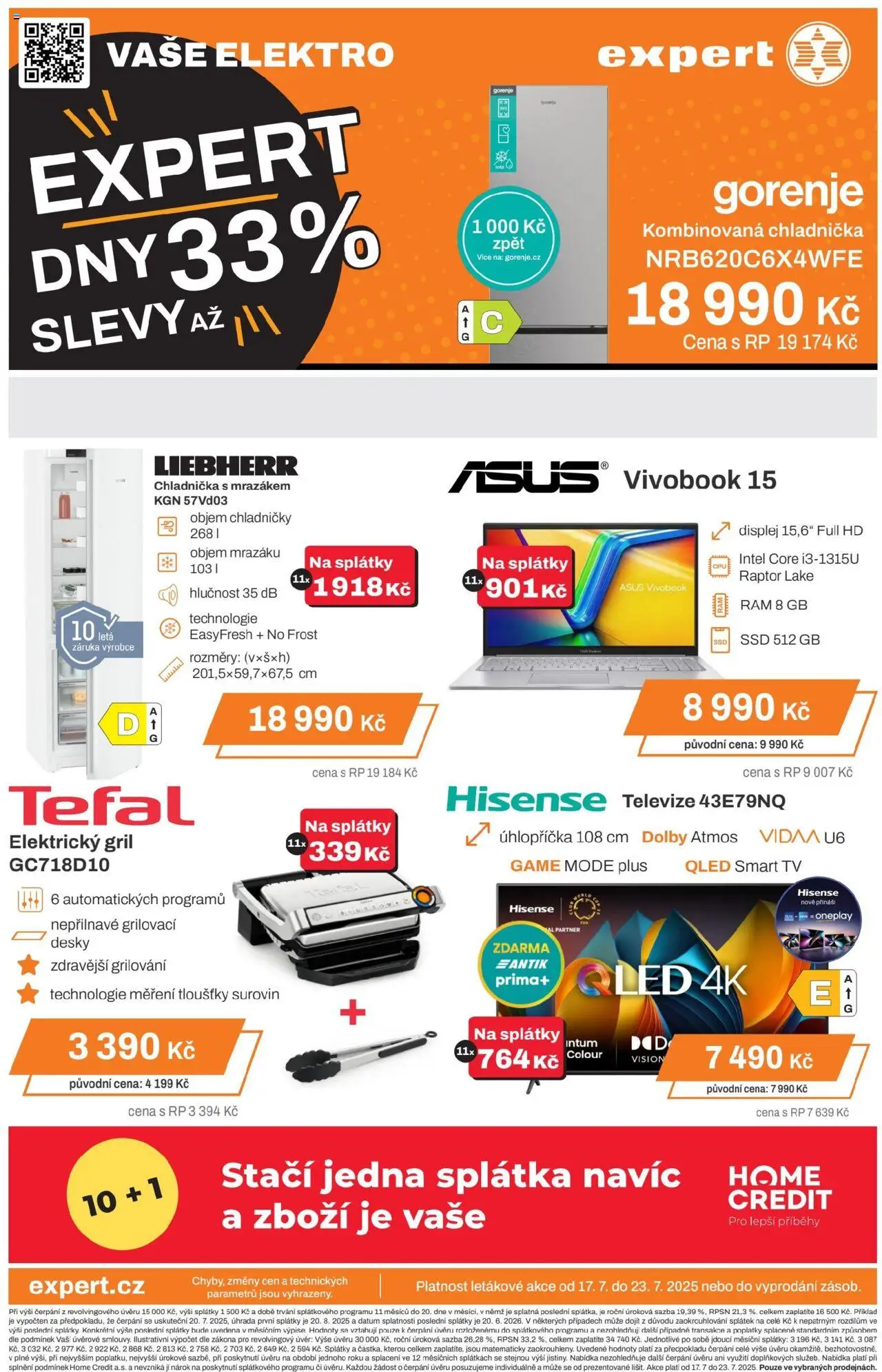 Expert elektro leták - strana 1- platný od 17.07.2025
