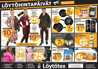 Esikatselu Löytötex tarjoukset voimassa alkaen 27/08/2025