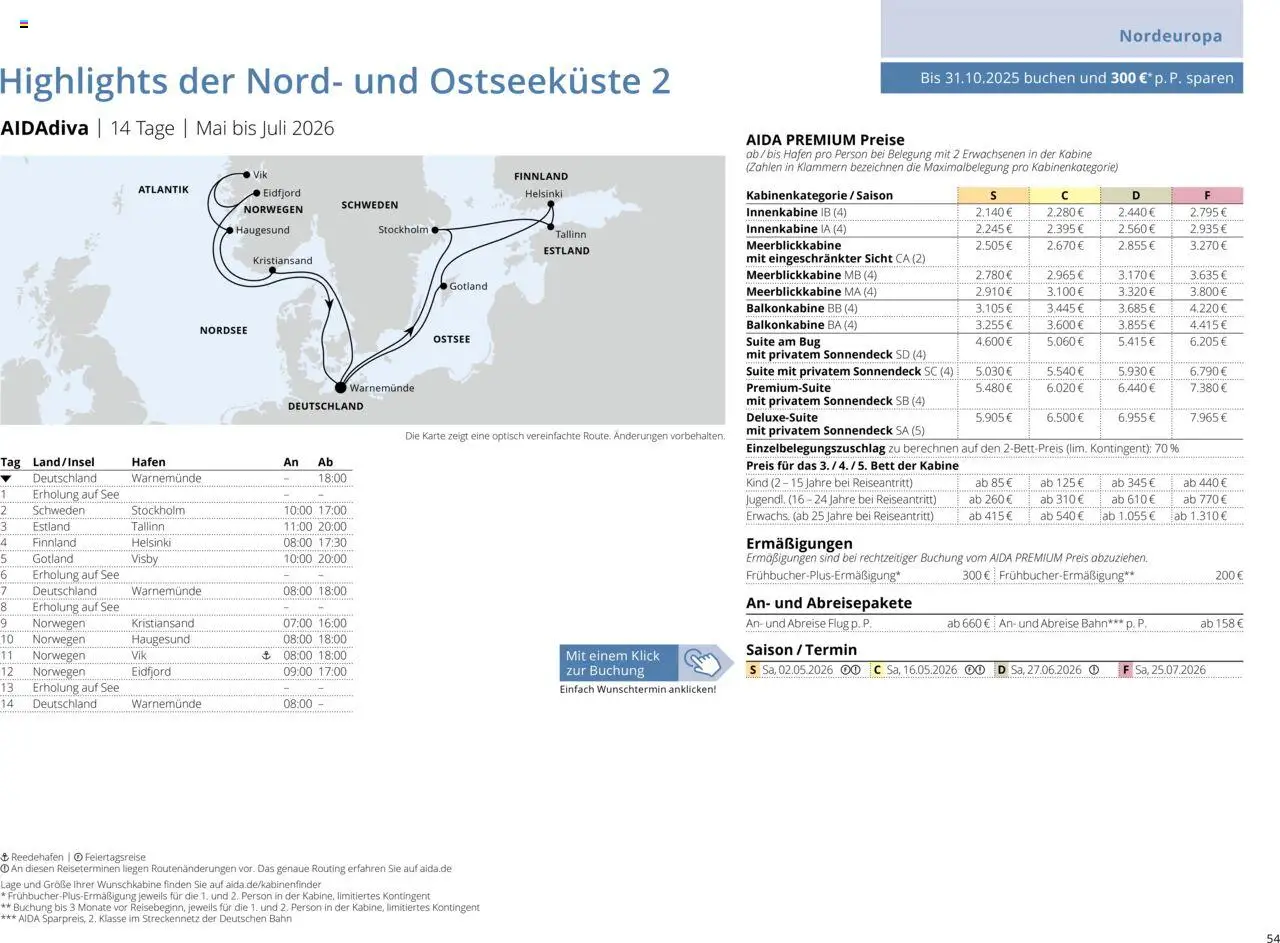Aida Sommer 2026 - Seite 54 - gültig ab 01.03.2026