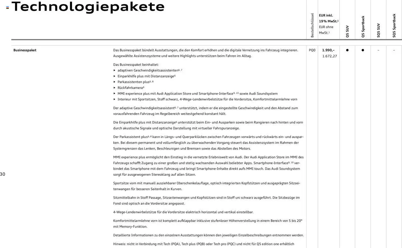 Audi Q5 - Seite 30 - gültig ab 09.01.2025