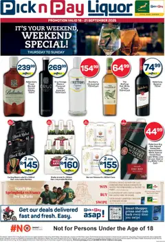 Preview Pick n Pay - Liquor Specials valid from 18/09/2025