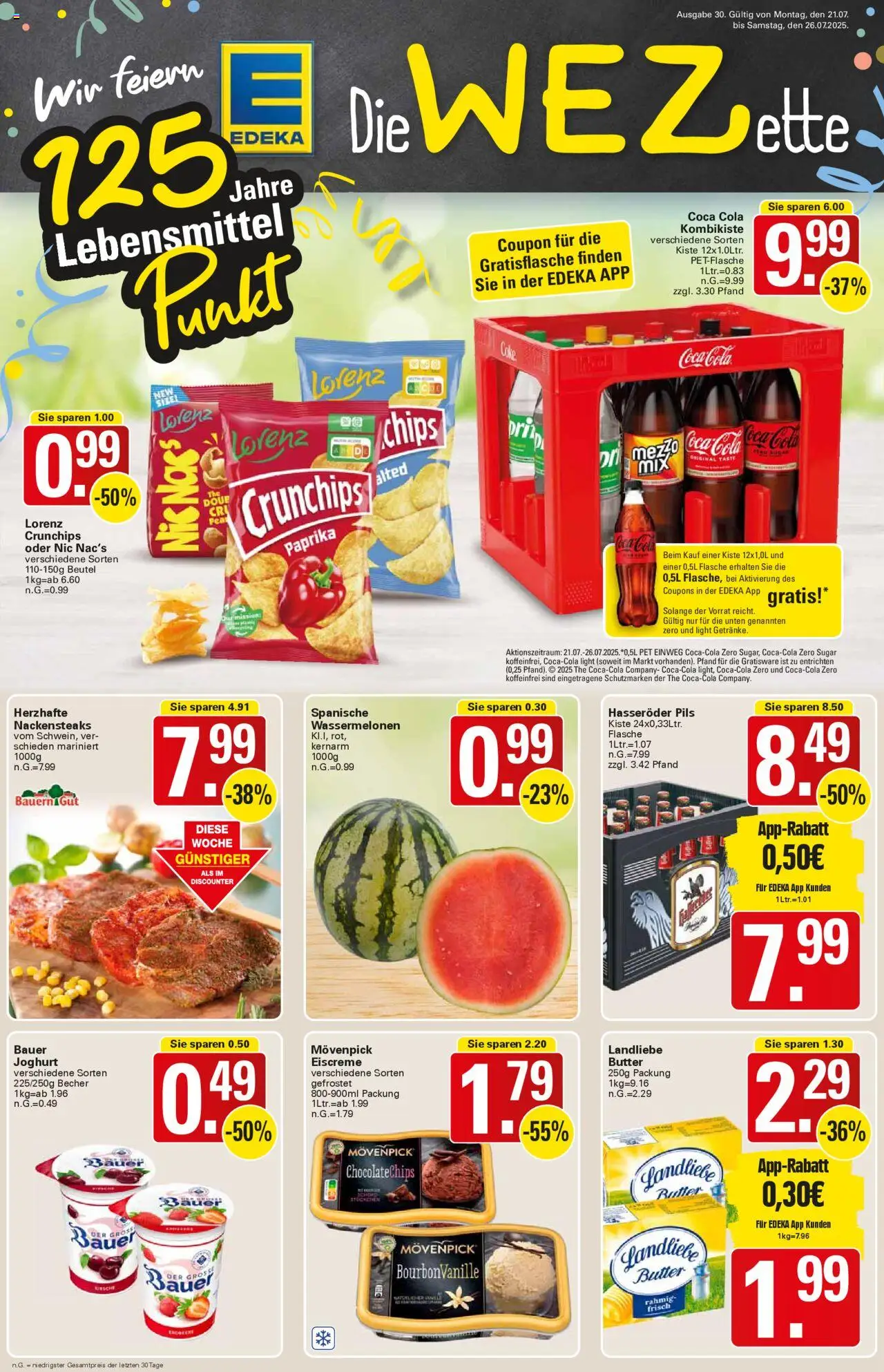 WEZ Prospekt - Seite 1 - gültig ab 21.07.2025