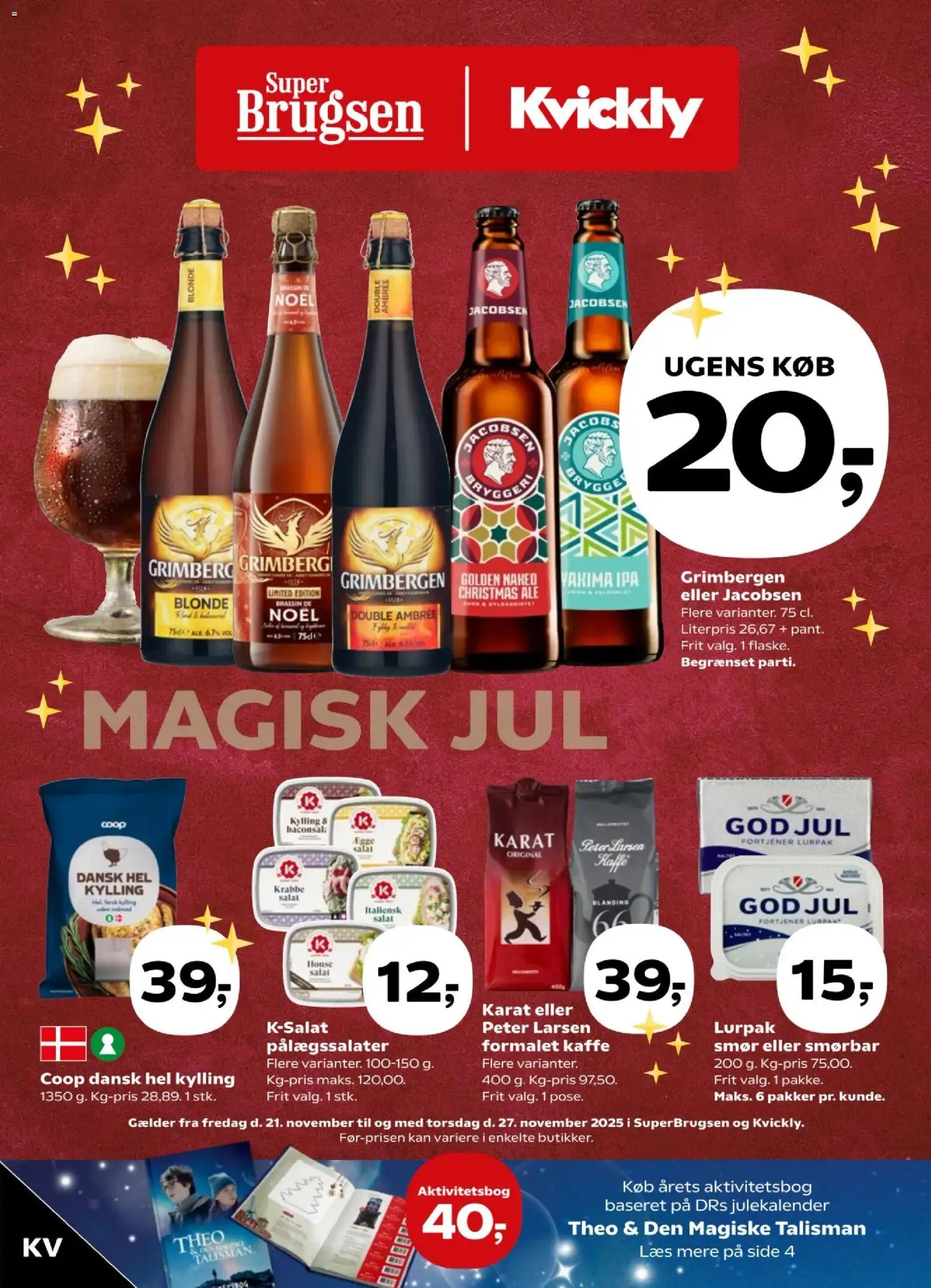 Kvickly - Tilbudsavis - side 1- gyldig fra 21/11/2025