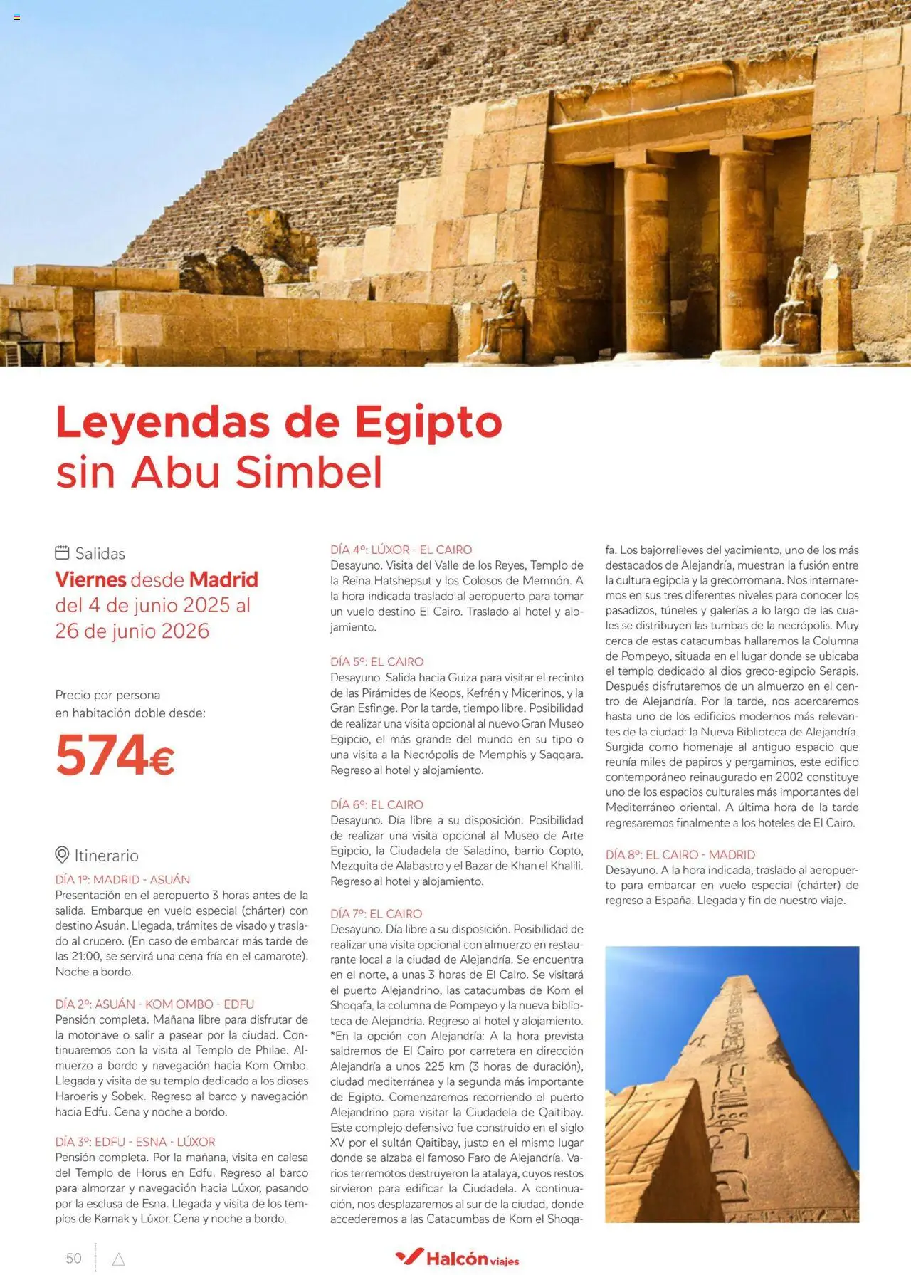 Halcón Viajes Egipto - Página de 50 - Válido desde 01/07/2025