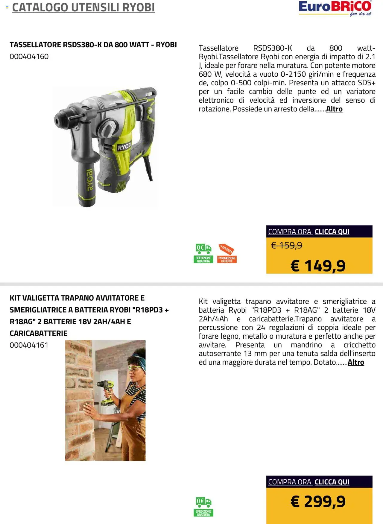 Eurobrico Utensili Ryobi catalogo - pagina 52 - valido dal 23/07/2025