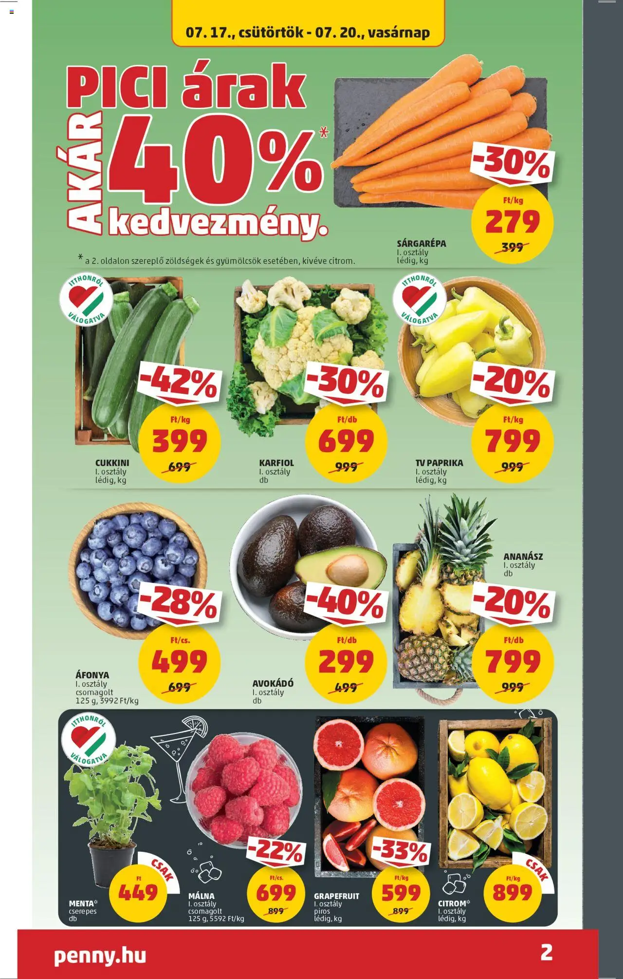 PENNY Akciós újság - 2oldal - érvényes 2025.07.17.-tól
