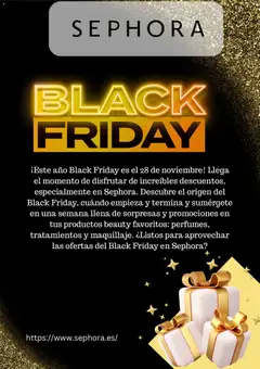 Vista previa del folleto Sephora Black Friday aviso válido desde 30/10/2025