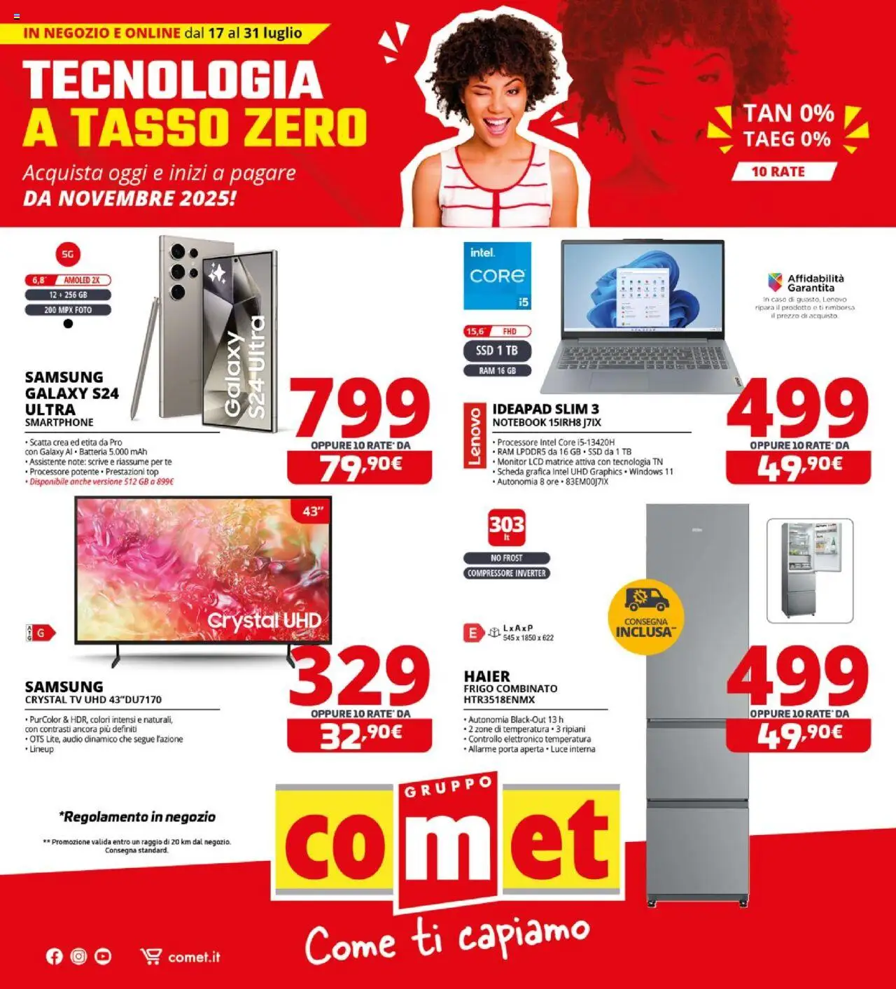 Volantino Comet	 - pagina 1 - valido dal 17/07/2025