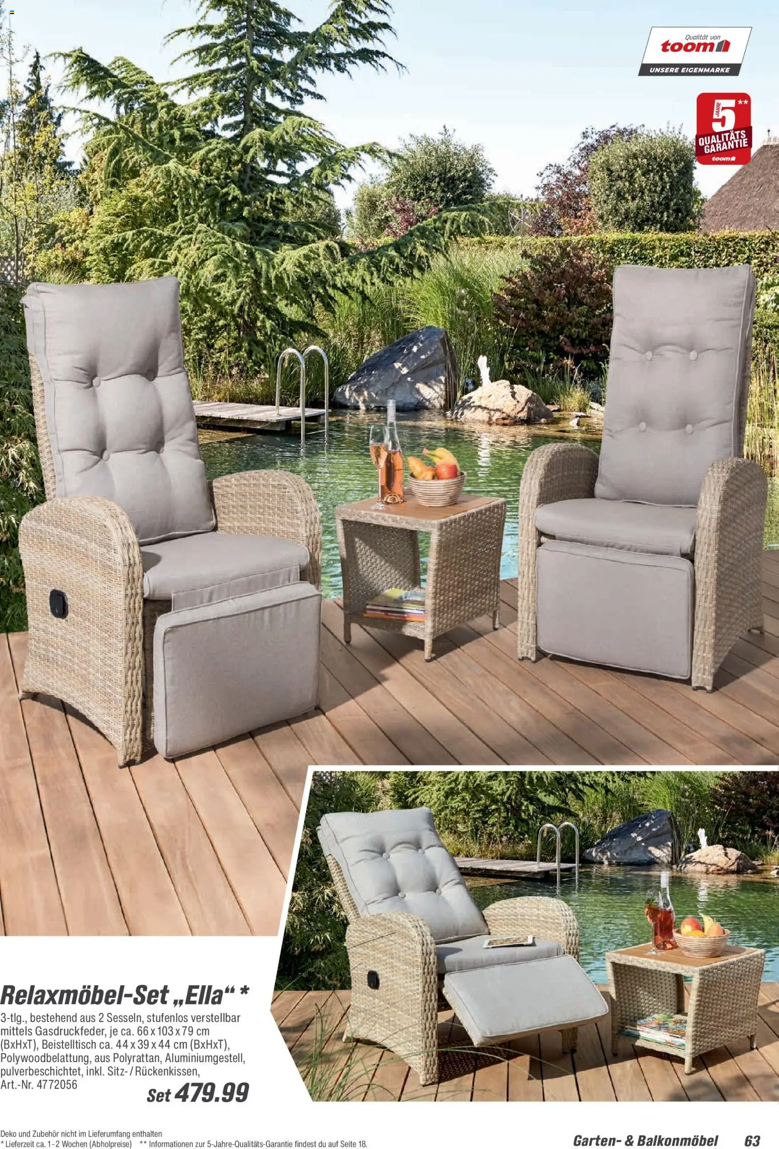 Toom Baumarkt  Gartenmöbel & Solar-Leuchten 2026 - Seite 63 - gültig ab 01.01.2026