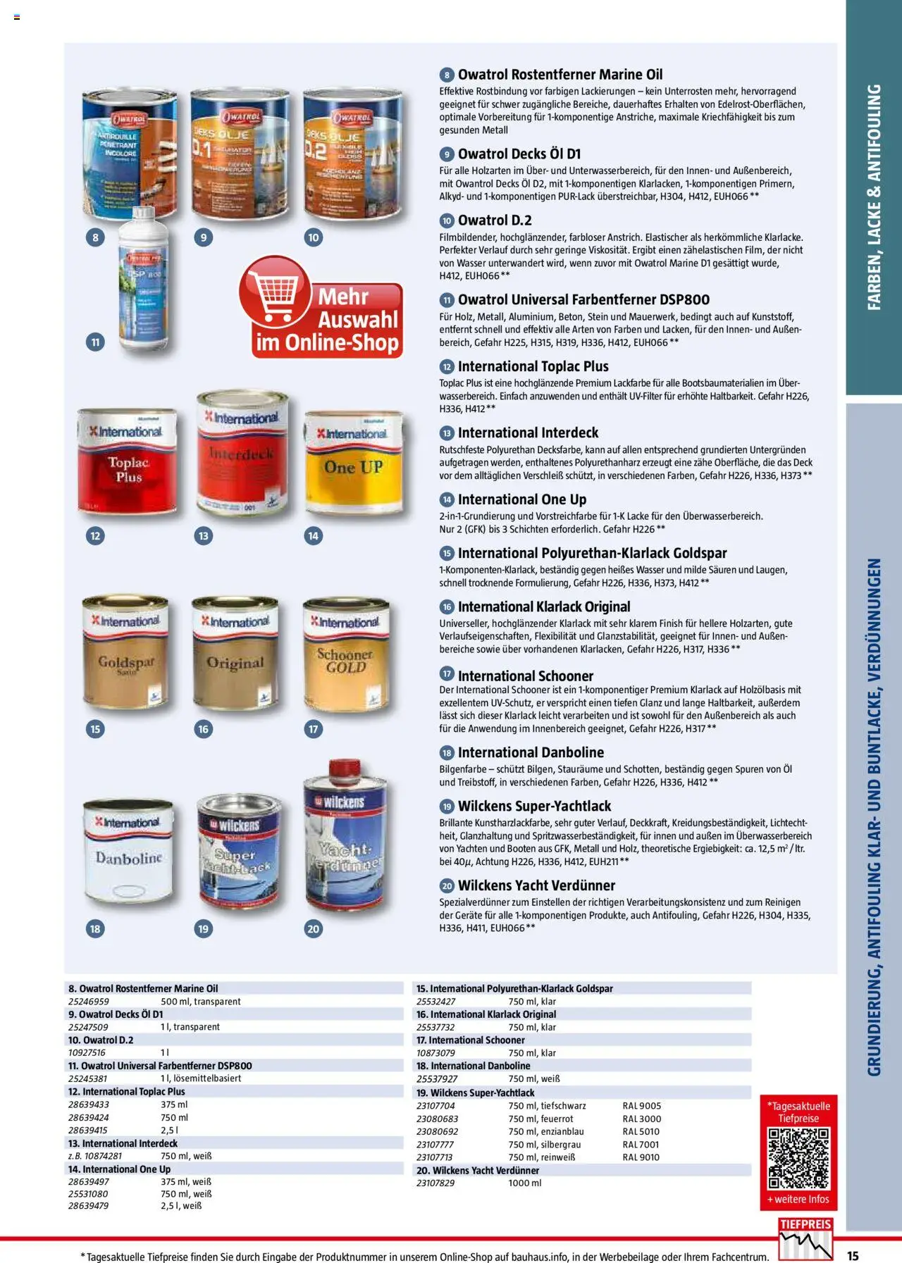 Bauhaus Nautic Katalog / Der Wassersport-Ausrüster 2025 - Seite 15 - gültig ab 20.01.2025