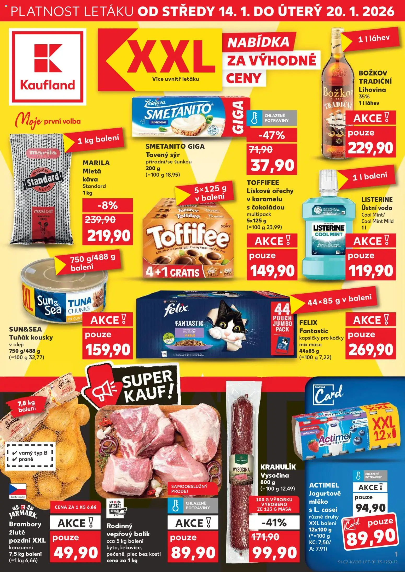 Kaufland leták - strana 1- platný od 14.01.2026