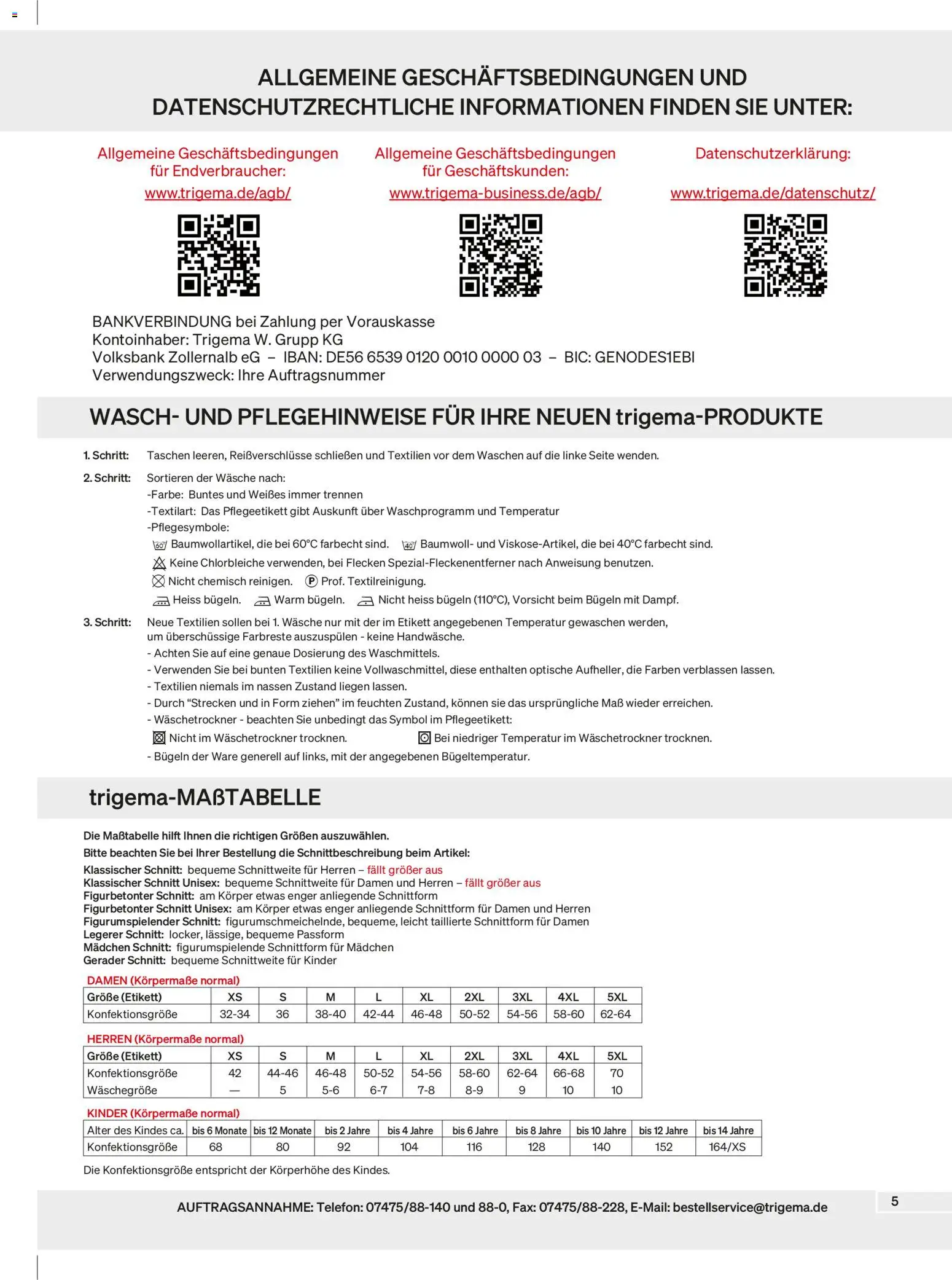Trigema Prospekt - Seite 5 - gültig ab 01.02.2026