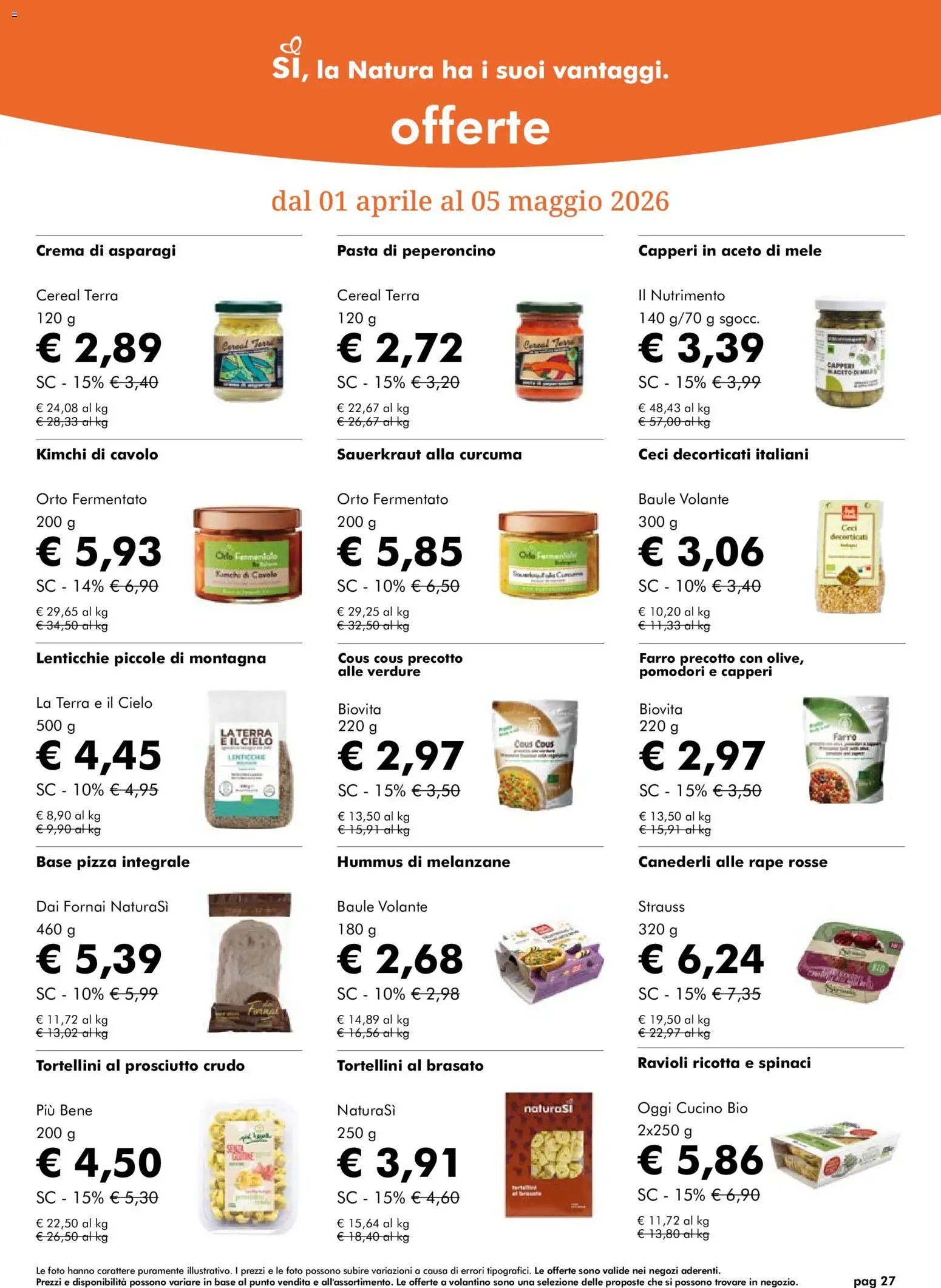 Natura Sì volantino - pagina 27 - valido dal 01/04/2026