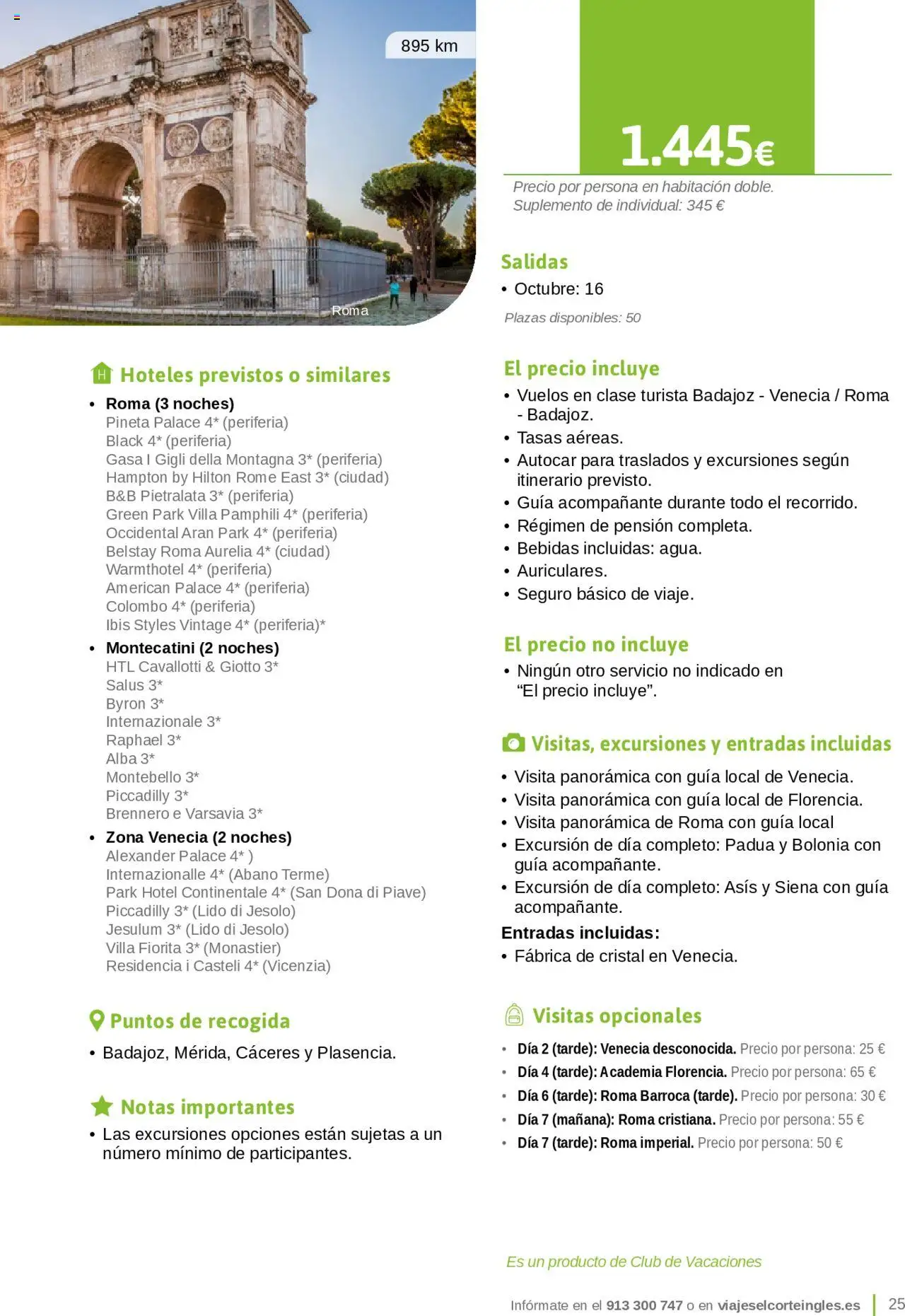 Viajes El Corte Inglés - Catálogo Junta de Extremadura - Página de 25 - Válido desde 01/03/2025