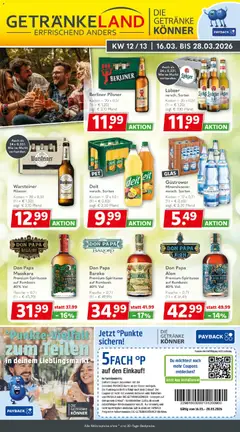 Vorschau Getränkeland Prospekt 	 gültig ab 16.03.2026