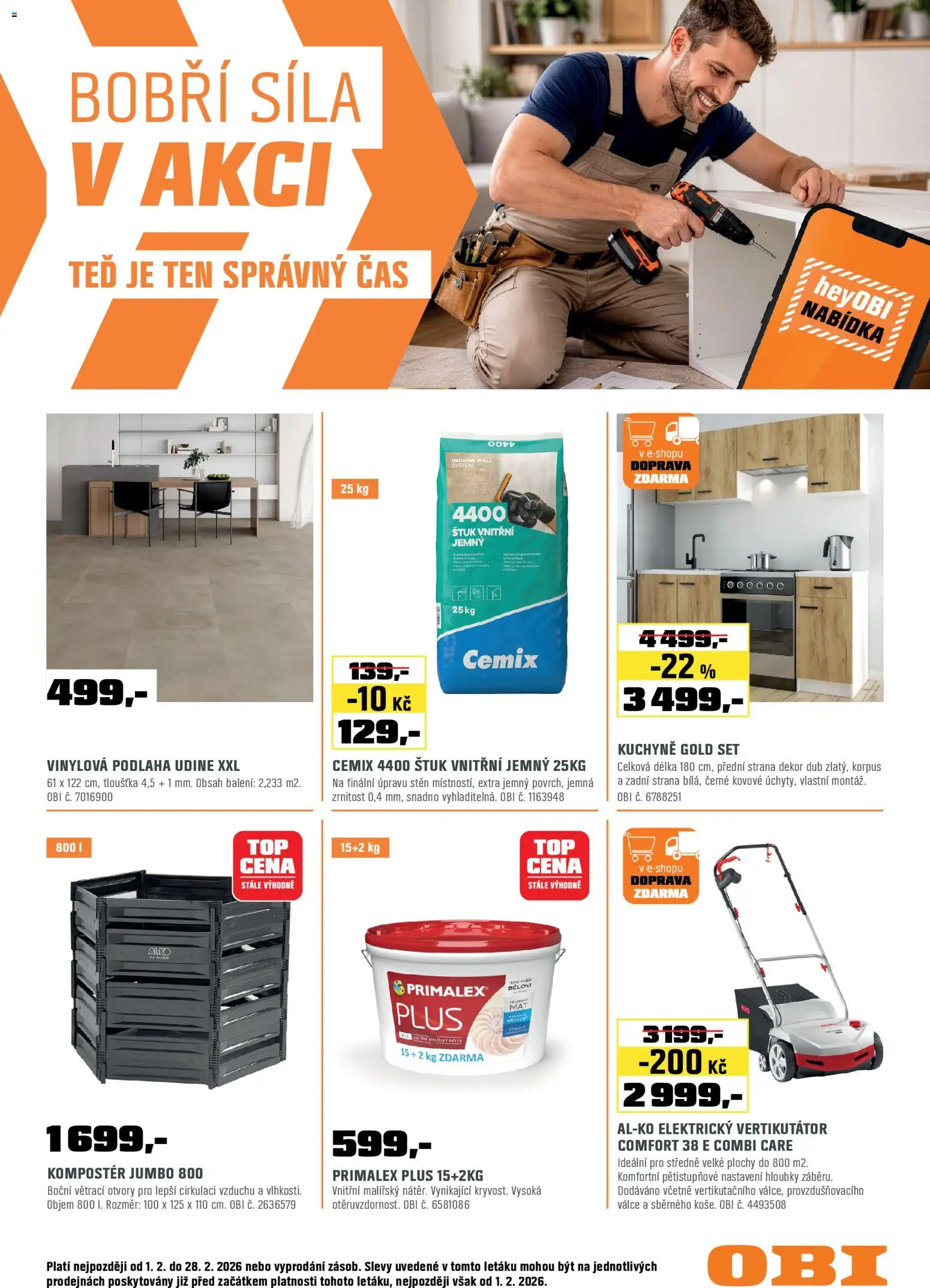 OBI leták - Bobří síla v akci - strana 1- platný od 01.02.2026