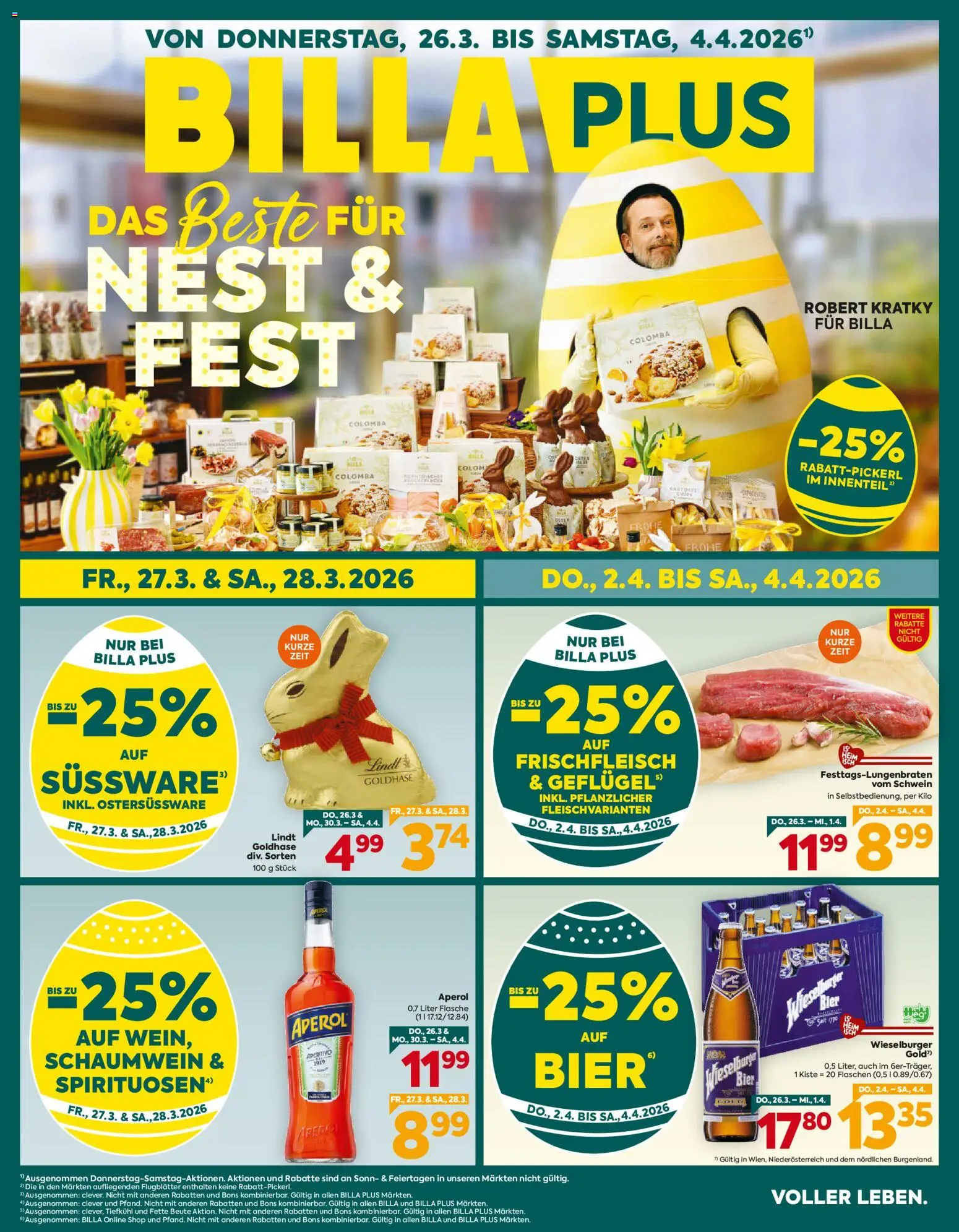 Billa Plus Flugblatt - Seite 1- gültig ab 26.03.2026