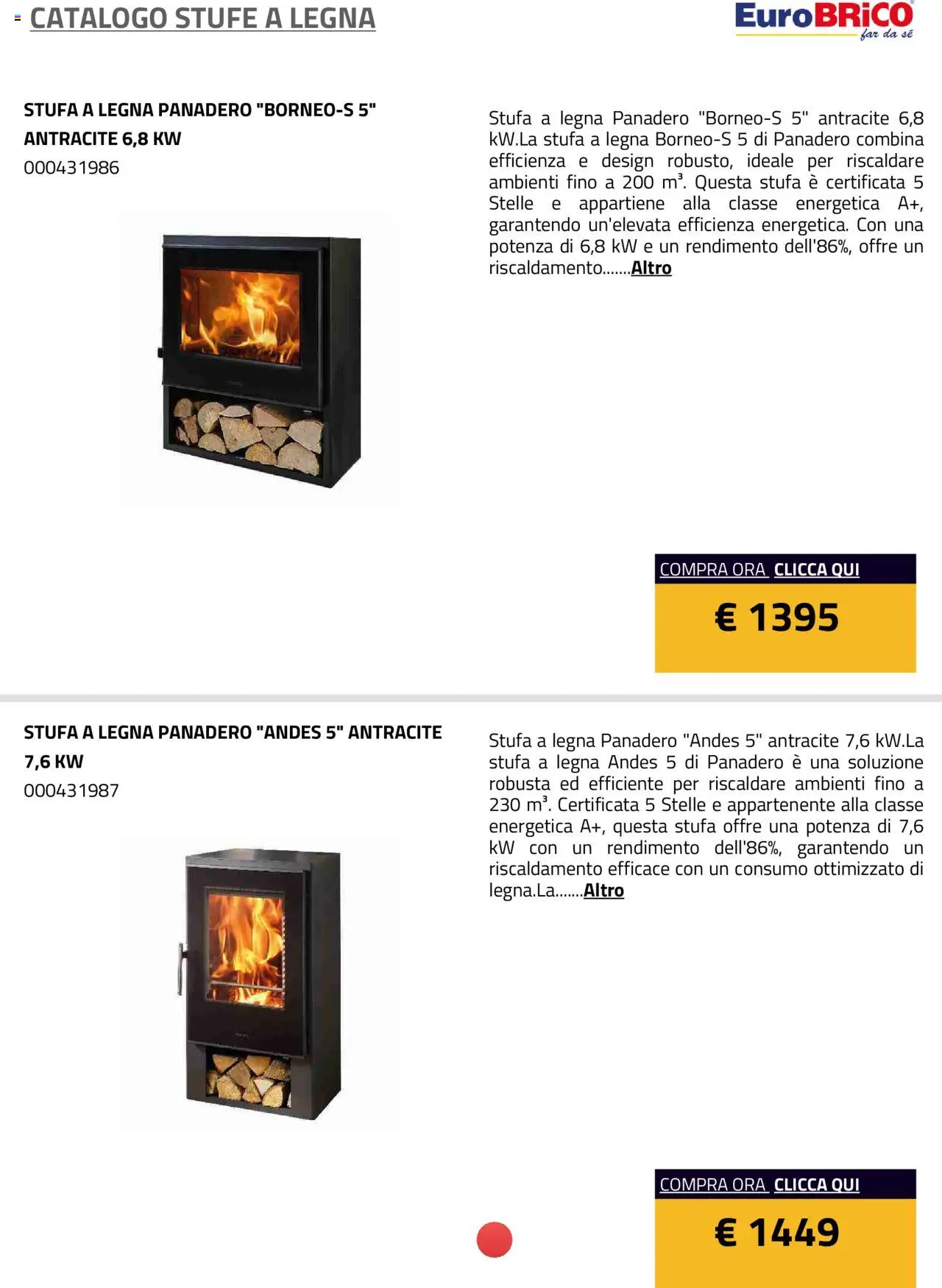 Eurobrico Stufe a Legna catalogo - pagina 31 - valido dal 23/07/2025