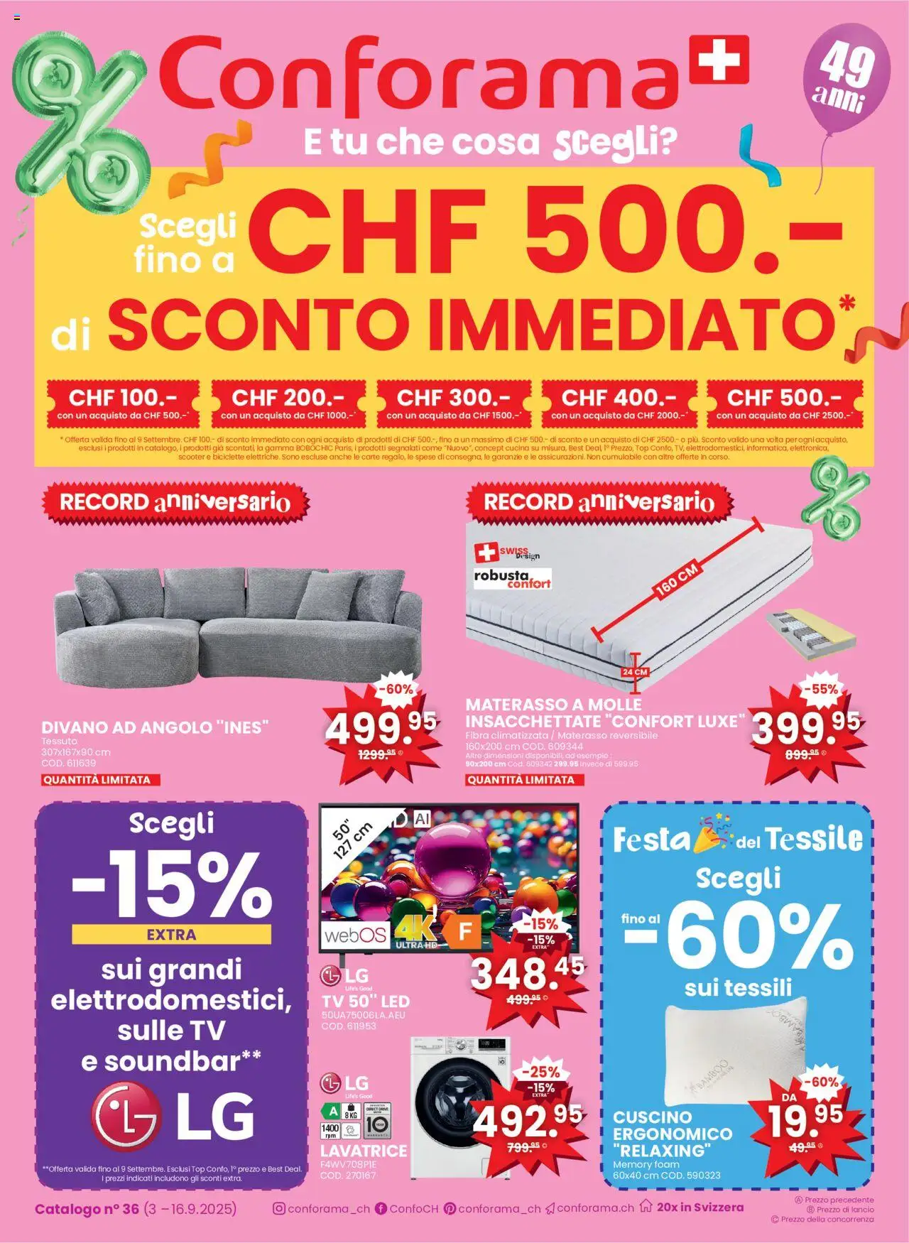 Conforama Aktionen Sconto Immediato - Seite 1- gültig ab 03.09.2025
