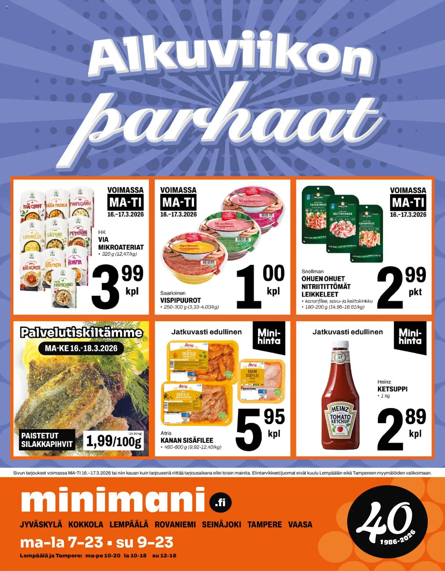 Minimani tarjoukset - sivu 1- voimassa alkaen 16/03/2026