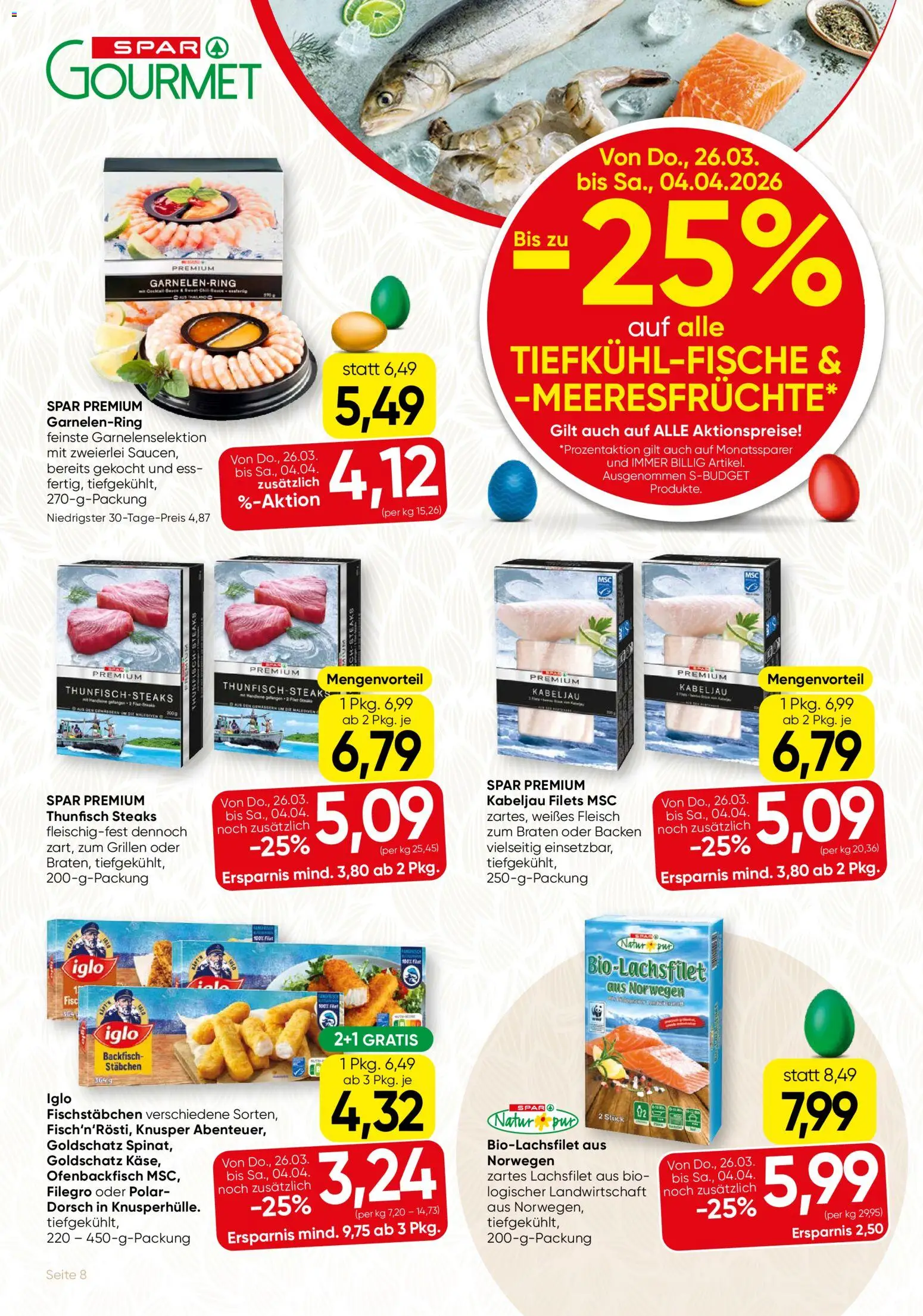 SPAR Gourmet Flugblatt - page 8- valid from 26.03.2026