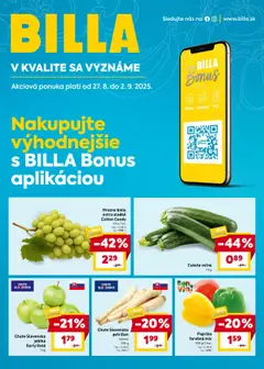 Billa leták platný od 27.08.2025