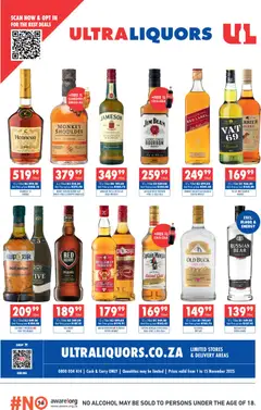 Preview Ultra Liquors Specials valid from 01/11/2025