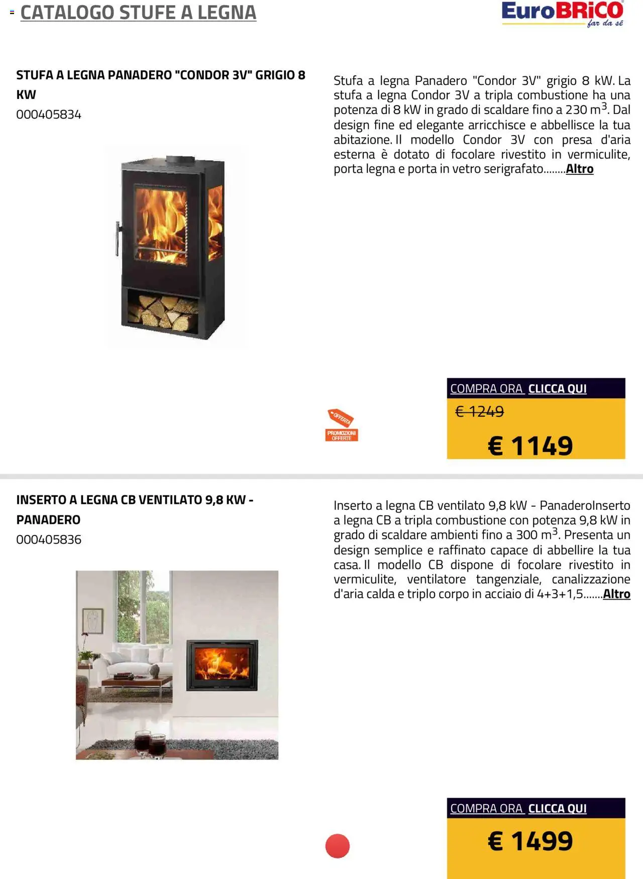 Eurobrico Stufe a Legna catalogo - pagina 14 - valido dal 23/07/2025