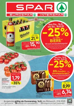 Vorschau Spar Flugblatt gültig ab 14.08.2025