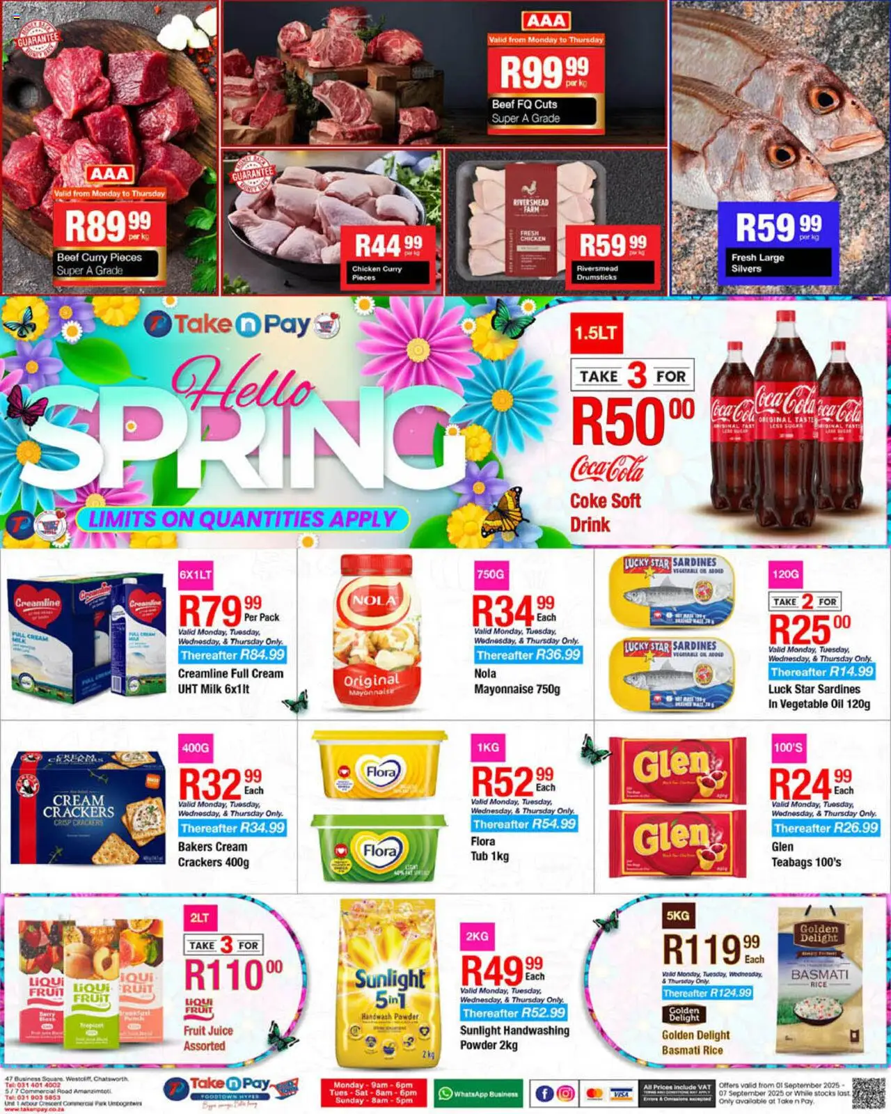 Take n Pay Specials - page 1- valid from 01/09/2025
