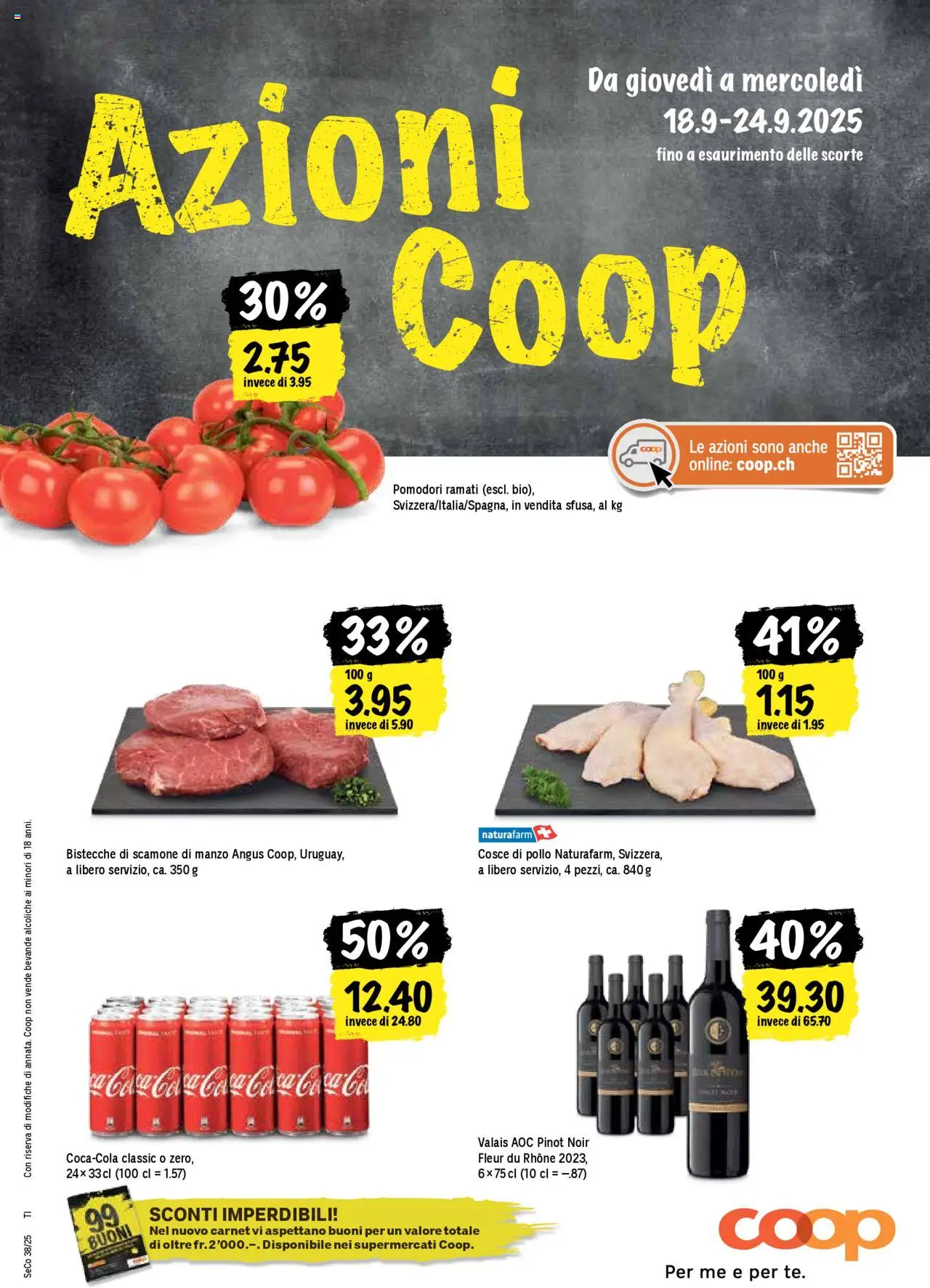 Coop - Una settimana di azioni - Seite 1- gültig ab 18.09.2025