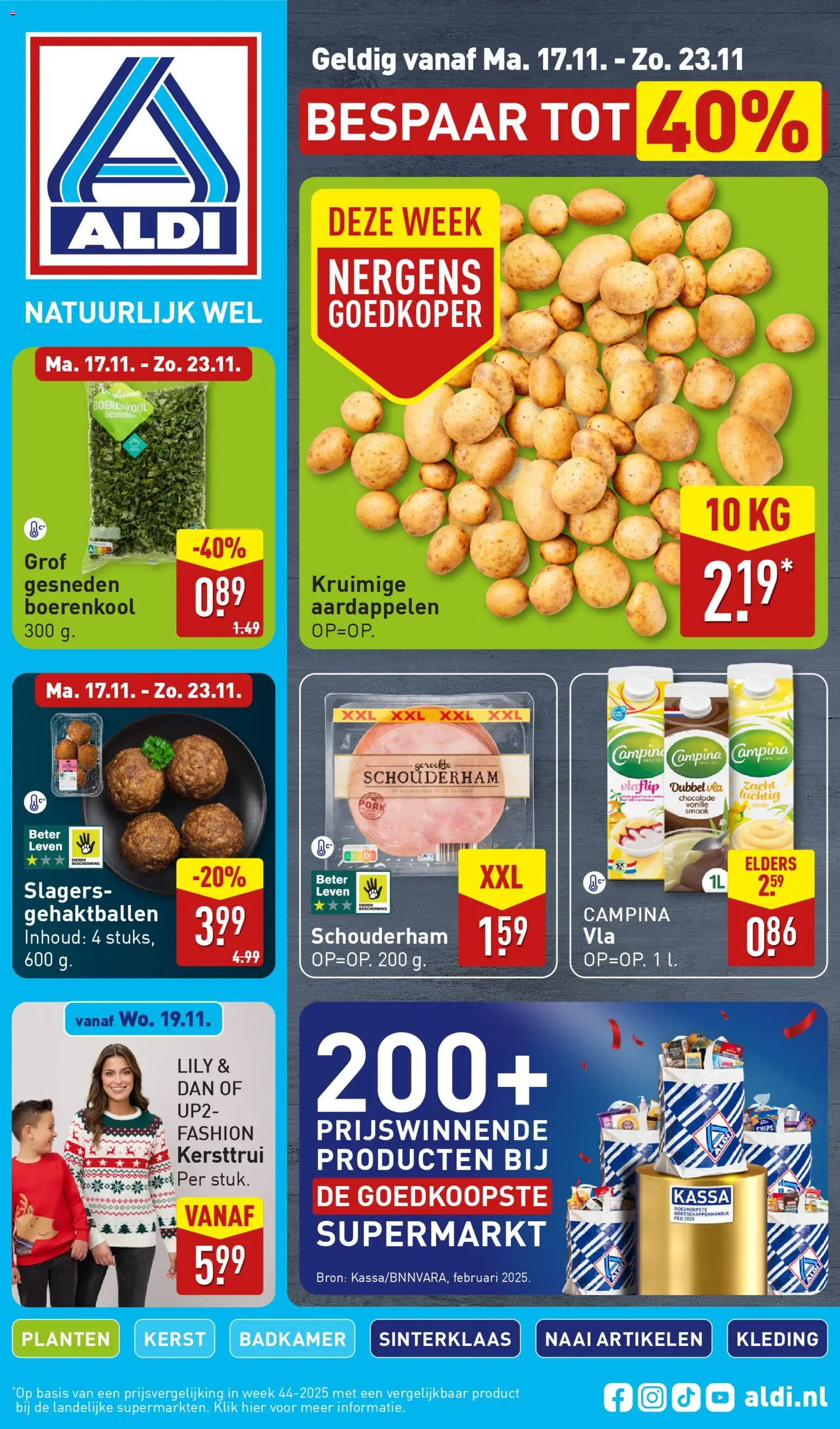 Aldi -  Folder week 47  - pagina 1- geldig vanaf 17-11-2025