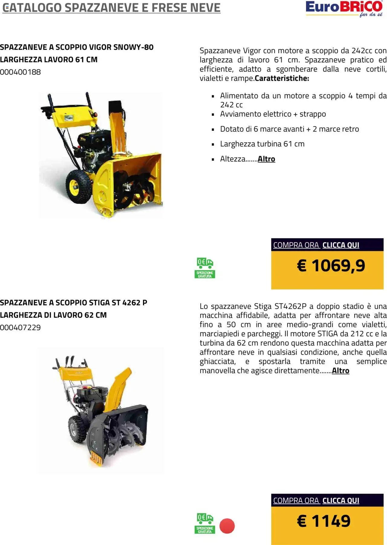 Eurobrico Spazzaneve e Frese neve catalogo - pagina 7 - valido dal 23/07/2025