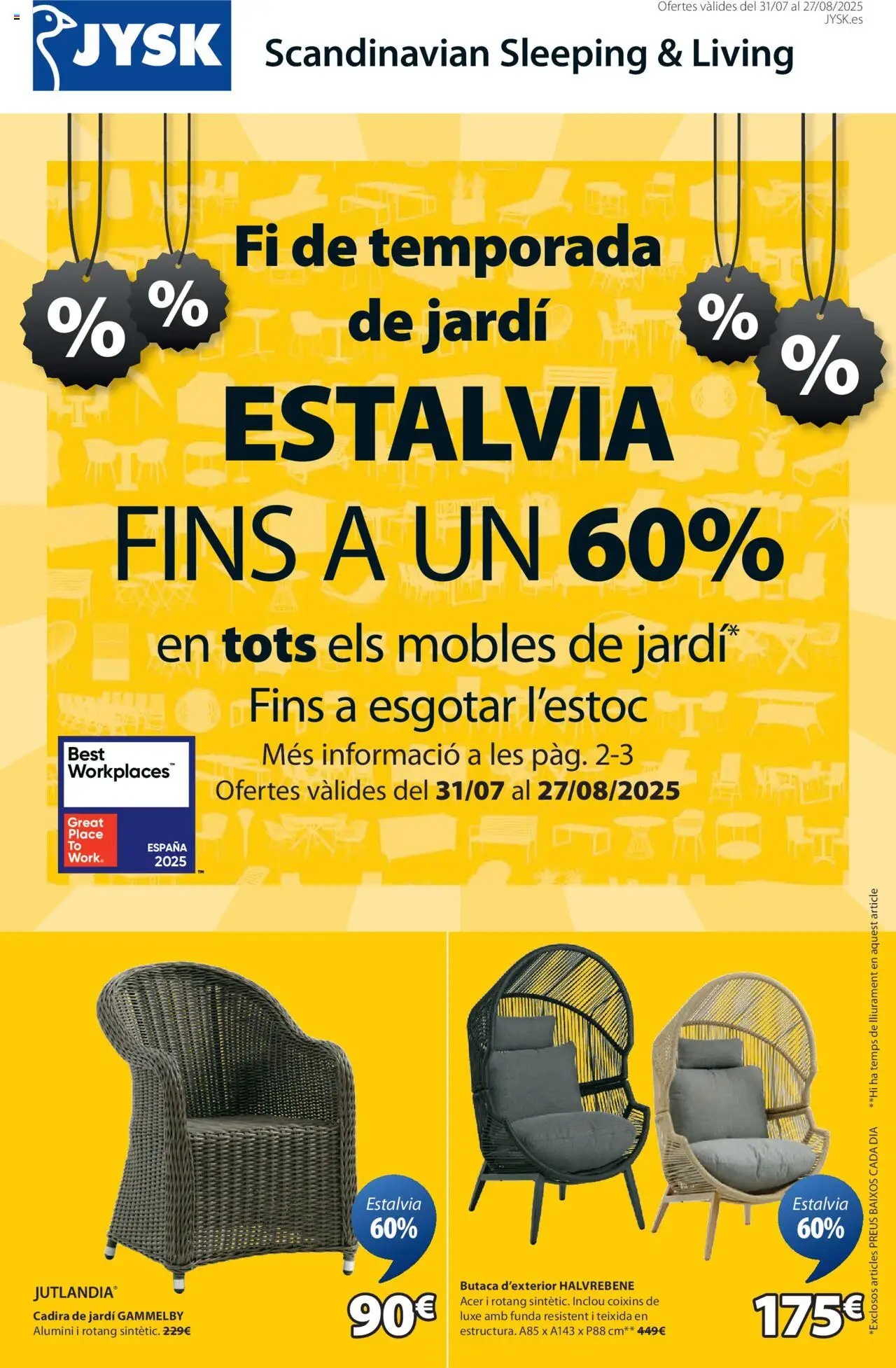 JYSK - Grans ofertes - Página de 1 - Válido desde 31/07/2025