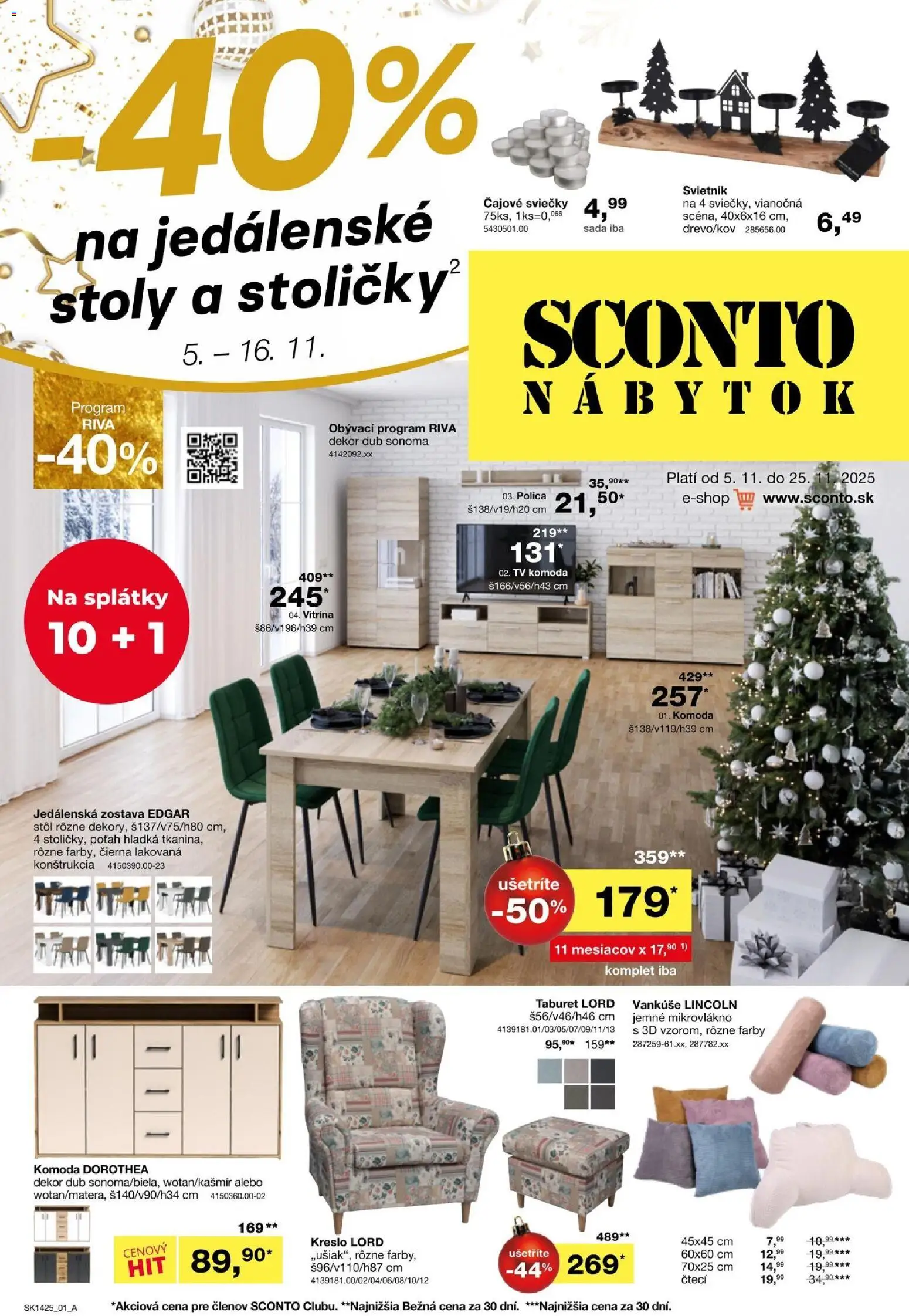 Sconto nábytok leták - strana 1- platný od 05.11.2025