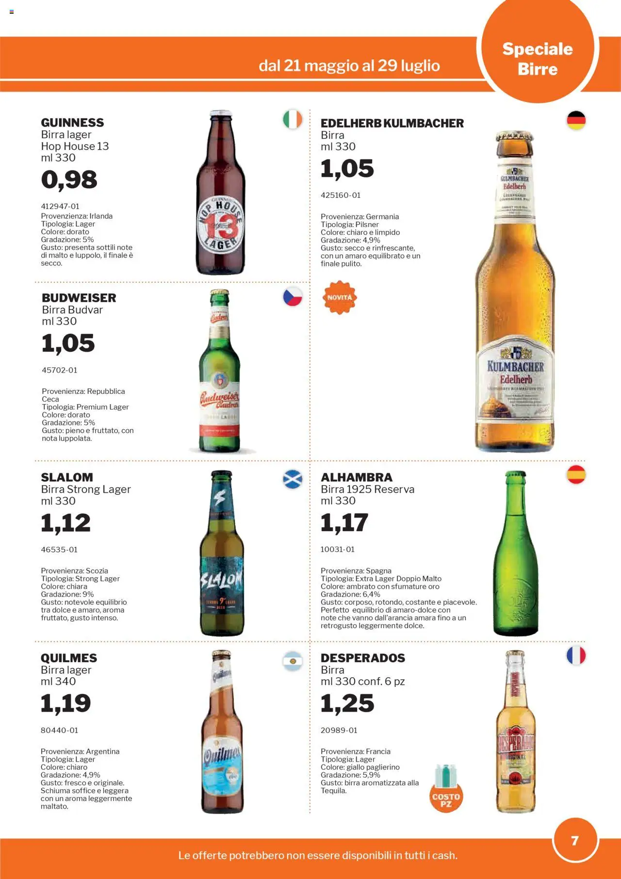 Volantino Birre Sogegross	 - pagina 7 - valido dal 21/05/2025