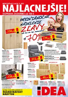 IDEA nábytok leták platný od 15.11.2025