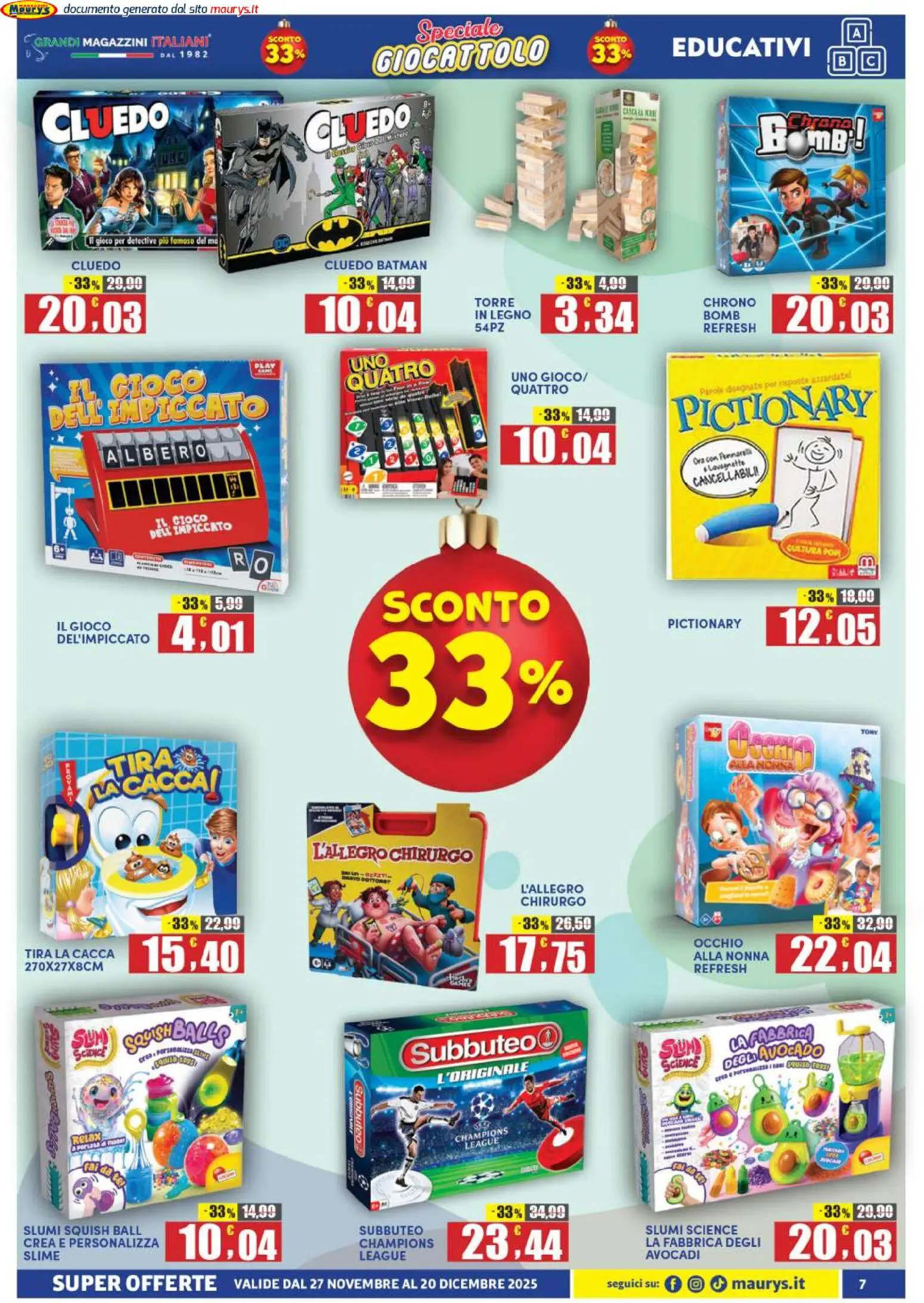 Maury's Giocattolo catalogo - pagina 7 - valido dal 27/11/2025